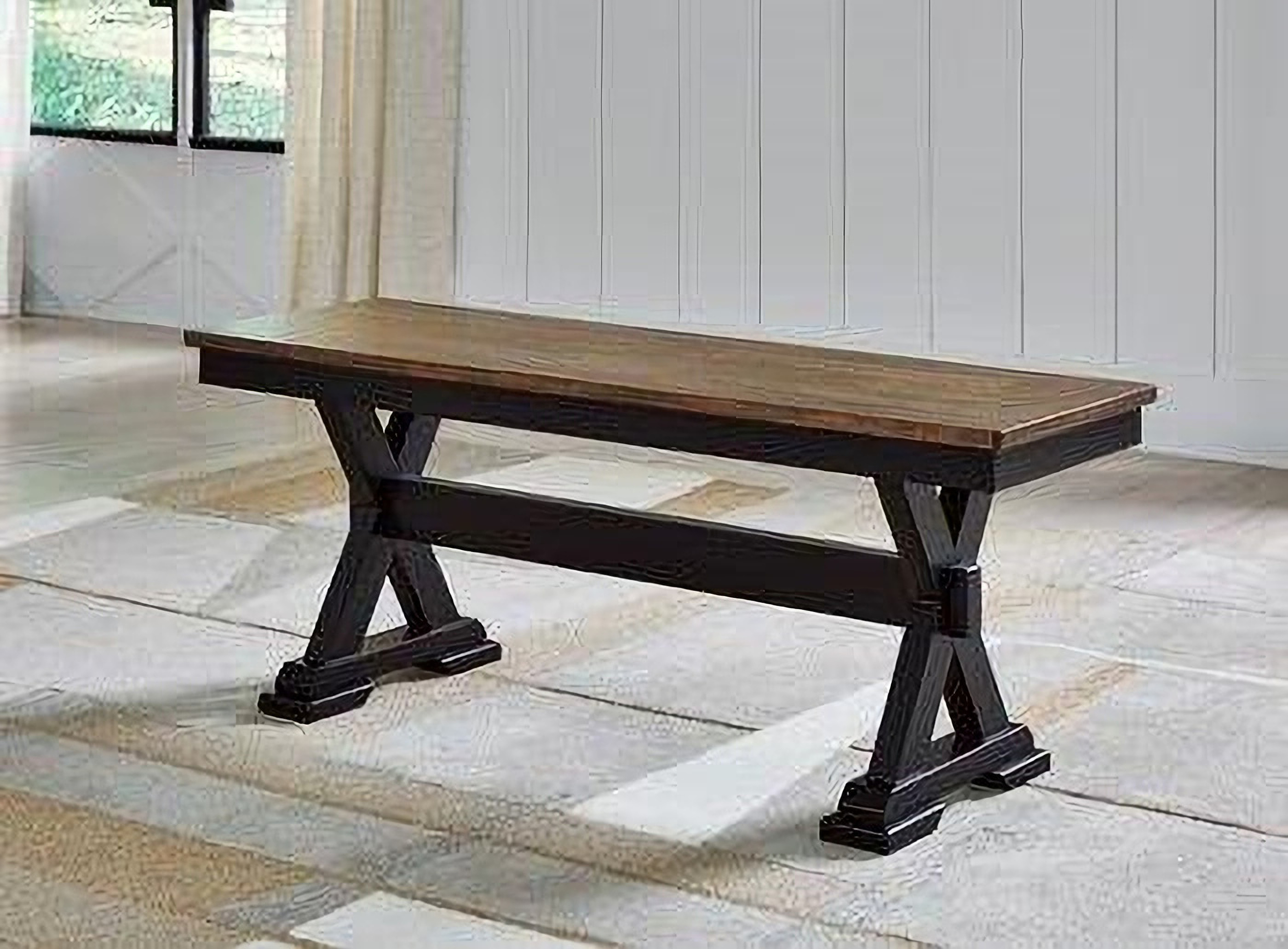 Wildenauer 50 Inch Dining Bench In Brown Black by Ashley Furniture