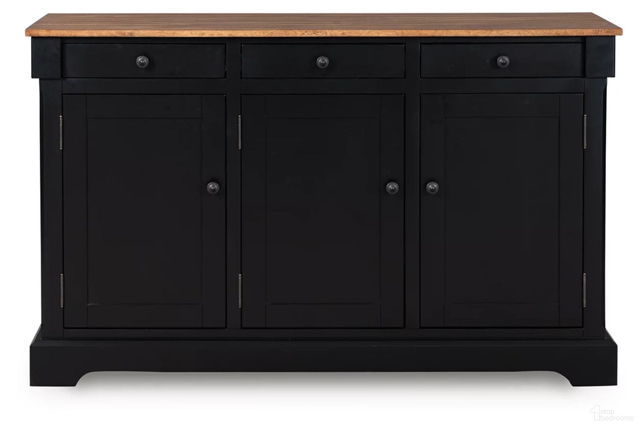 The appearance of Wildenauer Dining Buffet In Brown and Black designed by Signature Design by Ashley in the transitional interior design. This brown/black piece of furniture was selected by 1StopBedrooms from Wildenauer Collection to add a touch of cosiness and style into your home. Sku: D634-80. Material: Wood.