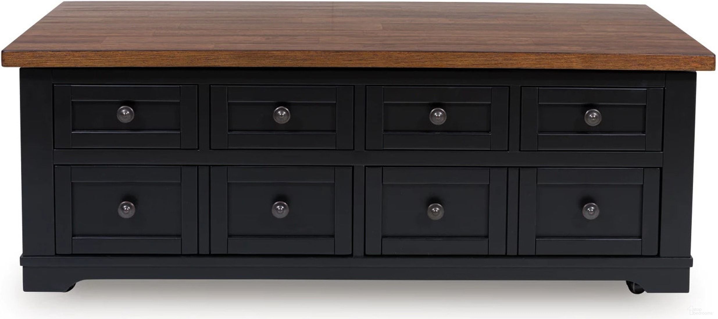 The appearance of Wildenauer Lift-Top Coffee Table In Brown and Black designed by Signature Design by Ashley in the transitional interior design. This brown/black piece of furniture was selected by 1StopBedrooms from Wildenauer Collection to add a touch of cosiness and style into your home. Sku: T664-9. Material: Wood.
