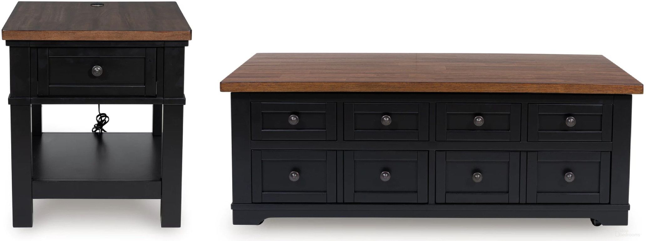 The appearance of Wildenauer Lift-Top Occasional Table Set In Brown and Black designed by Signature Design by Ashley in the transitional interior design. This brown/black piece of furniture was selected by 1StopBedrooms from Wildenauer Collection to add a touch of cosiness and style into your home. Sku: T664-9;T664-3. Material: Wood.