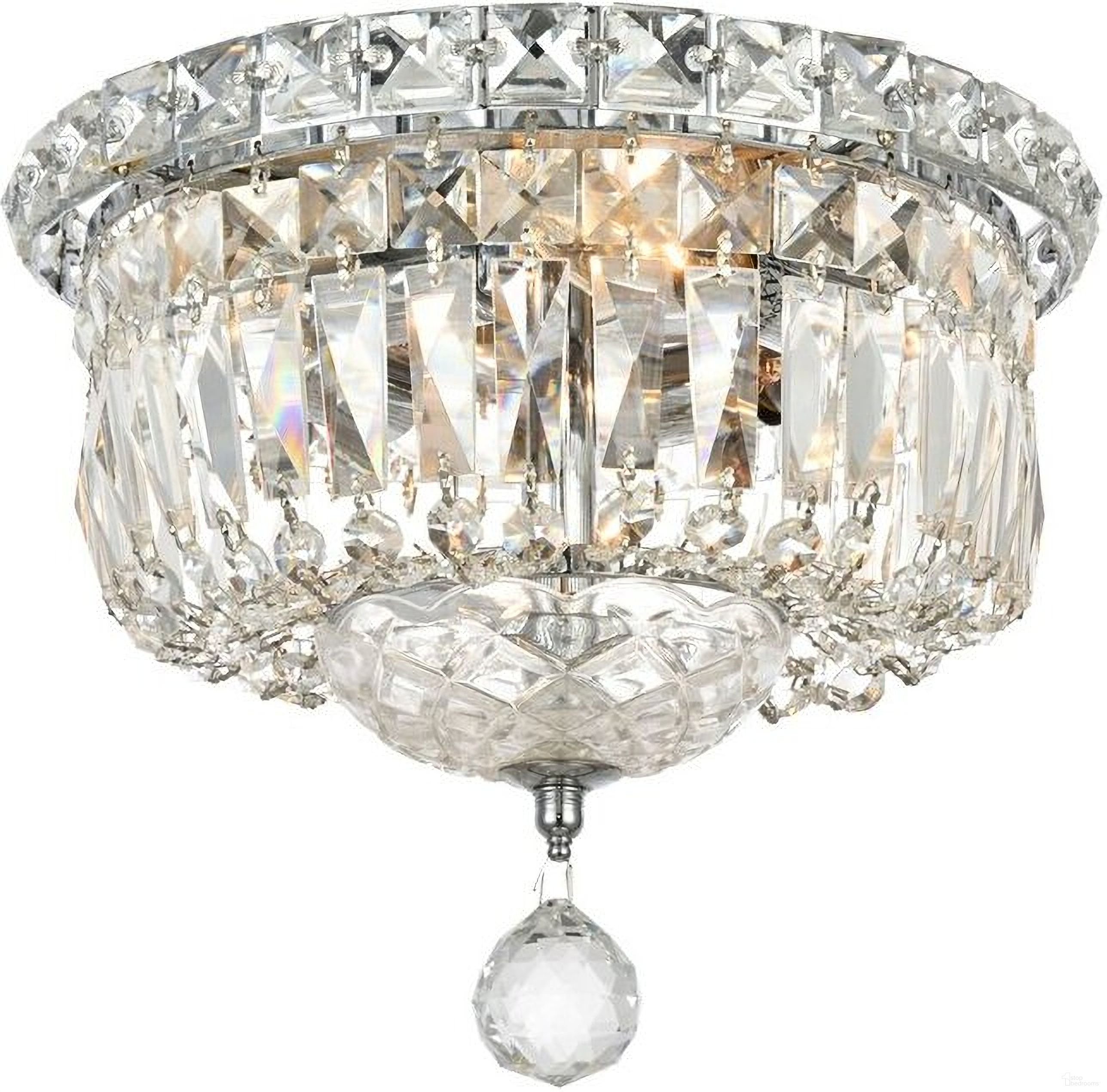 The appearance of Wiley Chrome Flush Mount designed by Elegant Lighting in the transitional interior design. This chrome piece of furniture  was selected by 1StopBedrooms from Wiley Collection to add a touch of cosiness and style into your home. Sku: LD2528F10C. Material: Steel.