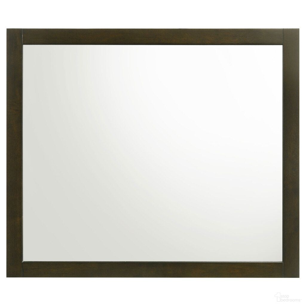 The appearance of Wilkes Dresser Mirror In Dark Cocoa designed by Coaster in the transitional interior design. This dark cocoa piece of furniture  was selected by 1StopBedrooms from Wilkes Collection to add a touch of cosiness and style into your home. Sku: 224424. Material: MDF.
