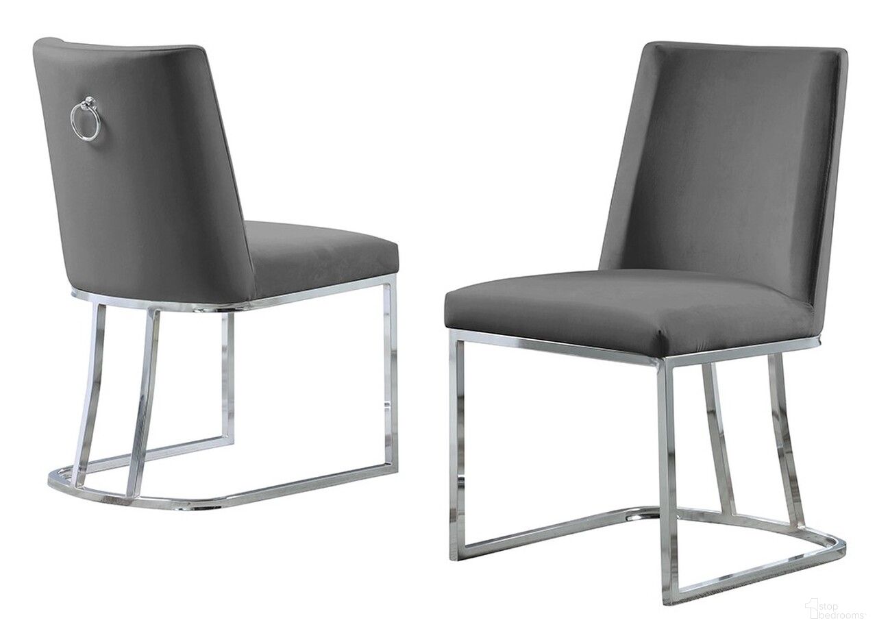 The appearance of Will Double Minimalistic Side Chairs Set of 2 In Dark Gray Velvet and Chrome Legs designed by Best Quality Furniture in the modern / contemporary interior design. This dark gray and chrome piece of furniture was selected by 1StopBedrooms from Will Collection to add a touch of cosiness and style into your home. Sku: SC104. Material: Chrome. Chair Type: Side Chair.