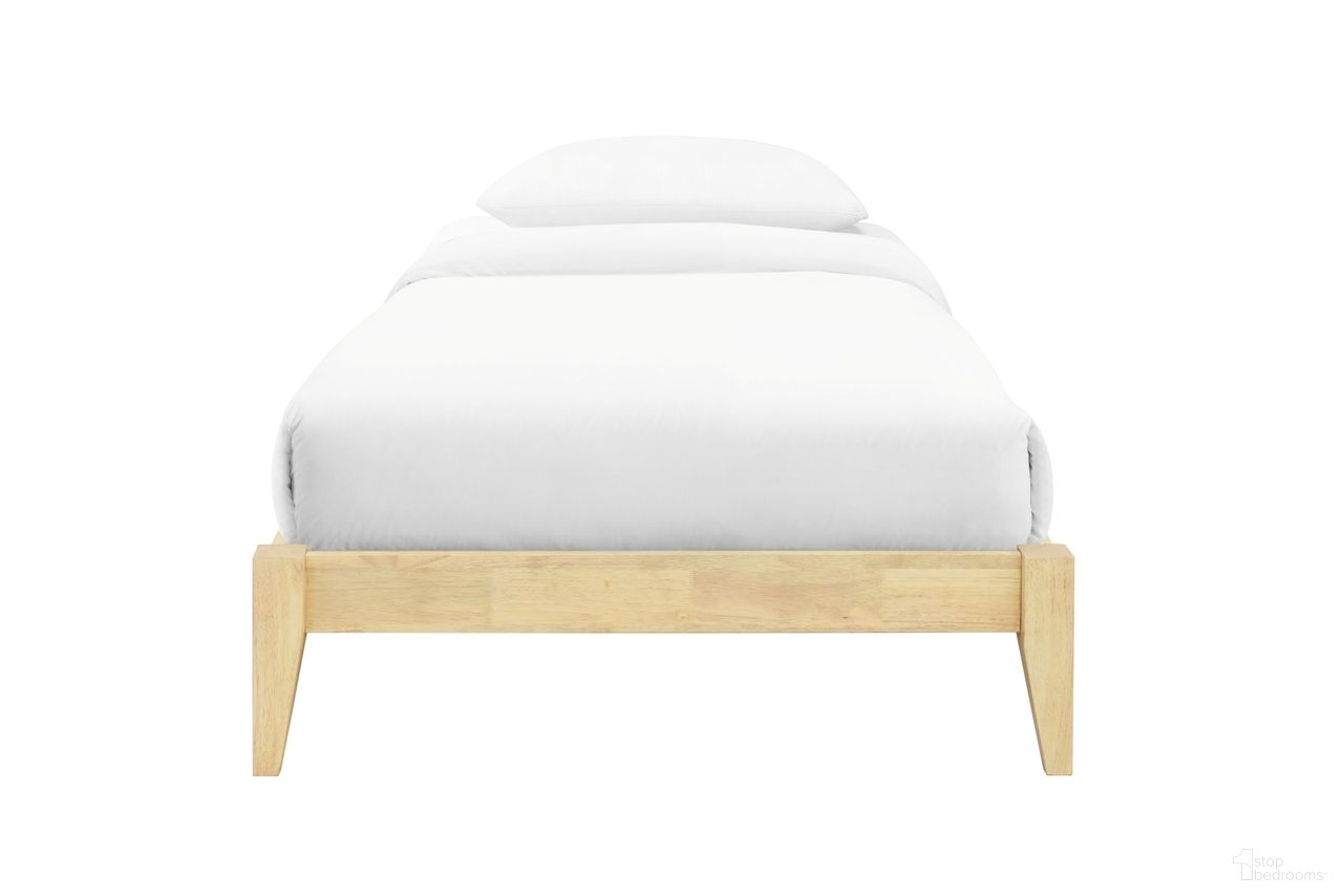 The appearance of Willa Twin Wood Platform Bed In Natural designed by Fashion Bed Group in the modern / contemporary interior design. This natural piece of furniture was selected by 1StopBedrooms from Willa Collection to add a touch of cosiness and style into your home. Sku: 300003. Bed Type: Platform Bed. Material: Wood. Bed Size: Twin.