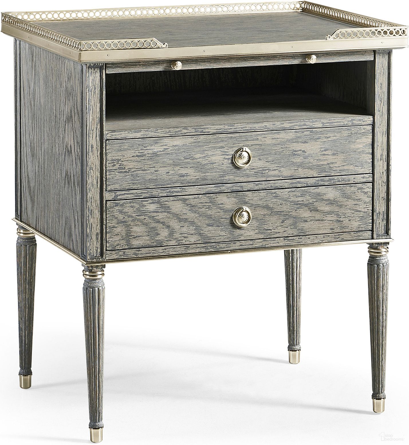 The appearance of William Yeoward Arlingham Nightstand In Blue designed by Jonathan Charles in the traditional interior design. This blue piece of furniture was selected by 1StopBedrooms from William Yeoward Collection to add a touch of cosiness and style into your home. Sku: 007-1-800-OCB. Material: Wood.