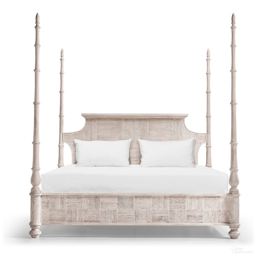 The appearance of William Yeoward Bywater Poster Bed In Washed Acacia designed by Jonathan Charles in the transitional interior design. This washed acacia piece of furniture was selected by 1StopBedrooms from William Yeoward Collection to add a touch of cosiness and style into your home. Sku: 010-1-220-WAA-HB;010-1-220-WAA-SR;010-1-220-WAA-FB. Bed Type: Poster Bed. Bed Size: King. Material: Oak.