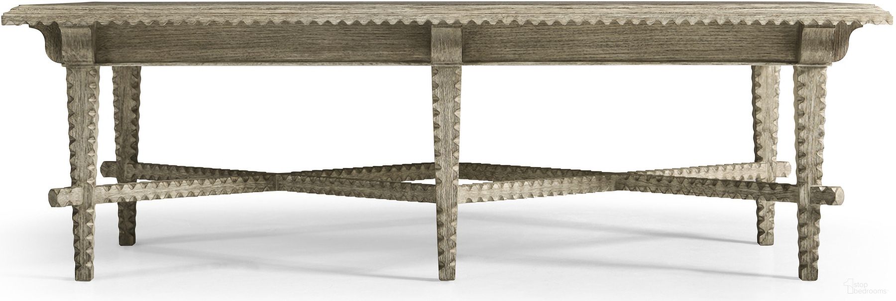 The appearance of William Yeoward Stratford Coffee Table In Grey Oak designed by Jonathan Charles in the transitional interior design. This grey oak piece of furniture was selected by 1StopBedrooms from William Yeoward Collection to add a touch of cosiness and style into your home. Sku: 010-3-AL0-GYO. Material: Oak.