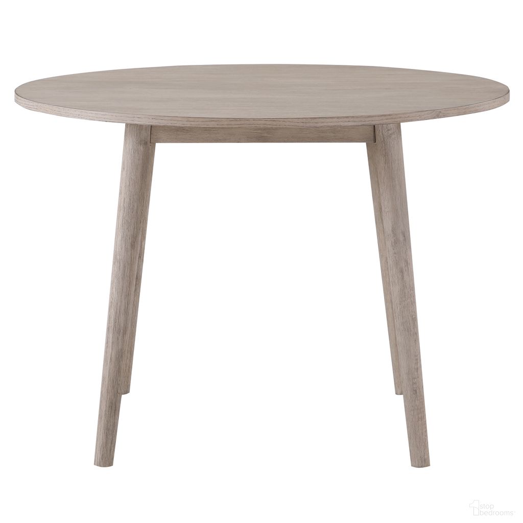 The appearance of Willow 42 Inch Round Dining Table In Tan designed by Steve Silver in the transitional interior design. This tan piece of furniture was selected by 1StopBedrooms from Willow Collection to add a touch of cosiness and style into your home. Sku: WIL500T. Table Base Style: Legs. Table Top Shape: Round. Material: MDF. Size: 42".