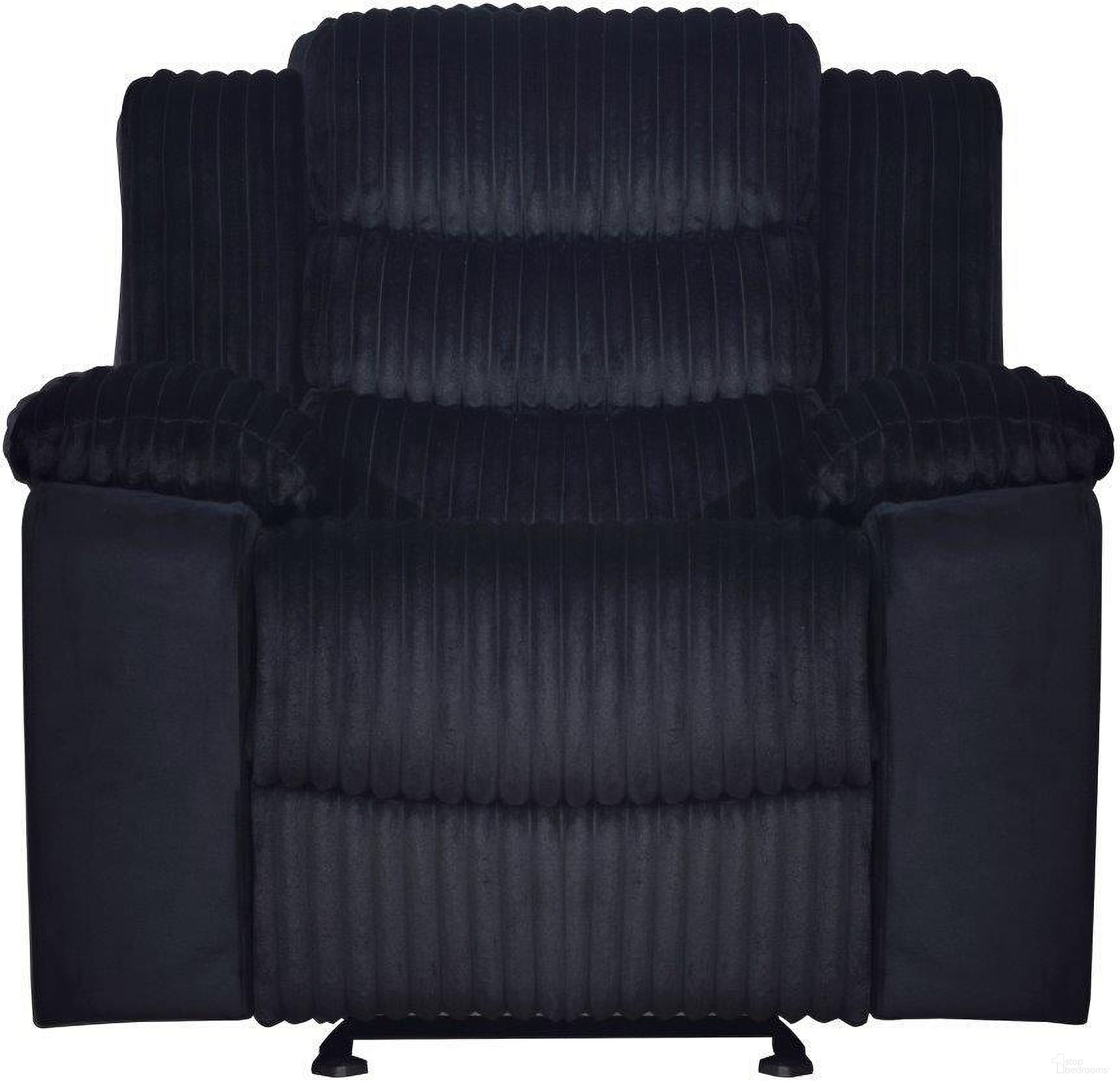 The appearance of Willow Glider Recliner In Black designed by New Classic in the modern / contemporary interior design. This black piece of furniture was selected by 1StopBedrooms from Willow Collection to add a touch of cosiness and style into your home. Sku: U1816-13-BLK. Material: Fabric.