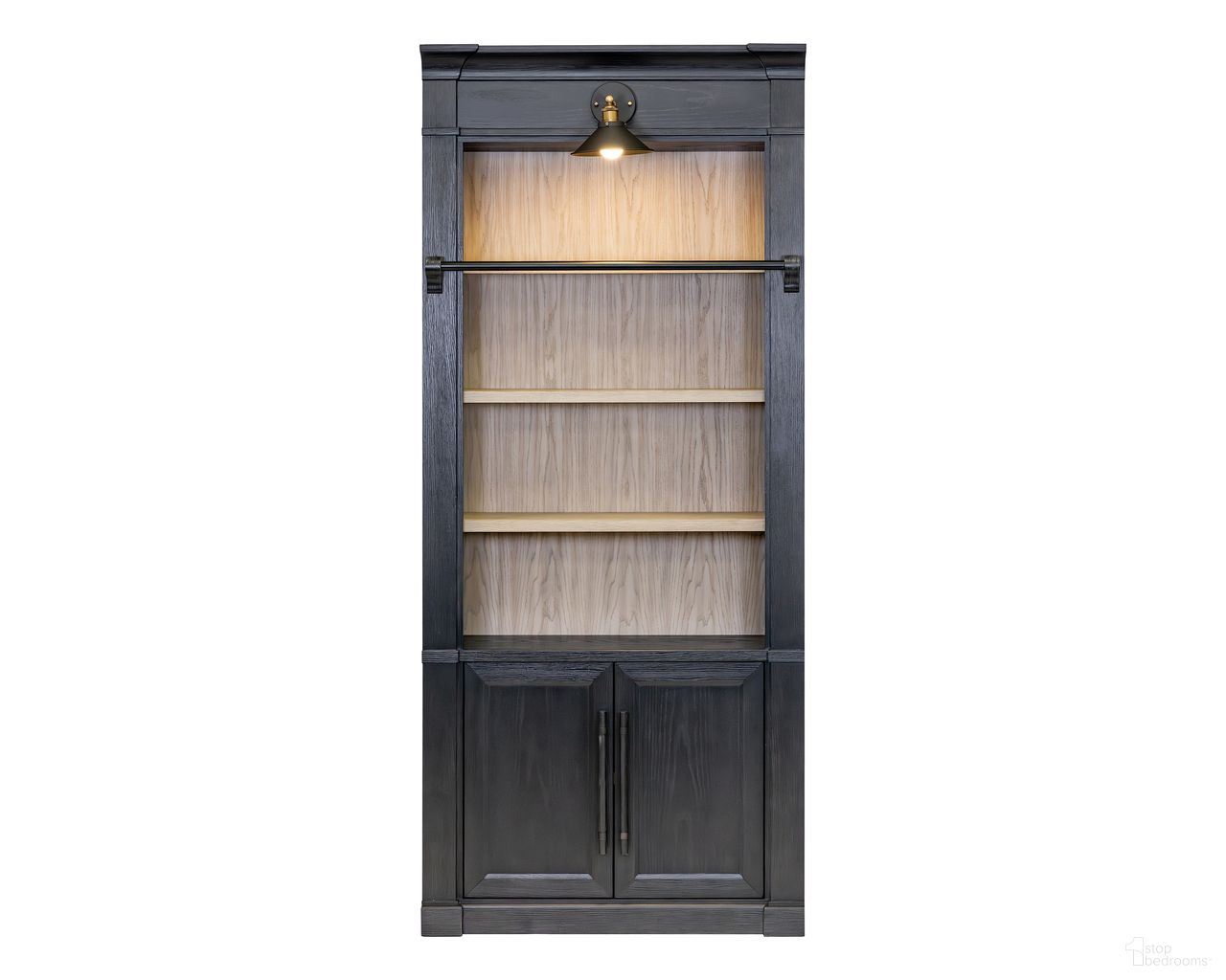 The appearance of Willow Lane 8' Tall Wood Bookcase In Black designed by Martin Furniture in the modern / contemporary interior design. This black piece of furniture was selected by 1StopBedrooms from Willow Lane Collection to add a touch of cosiness and style into your home. Sku: IMWL4094B. Material: Solid Hardwood.