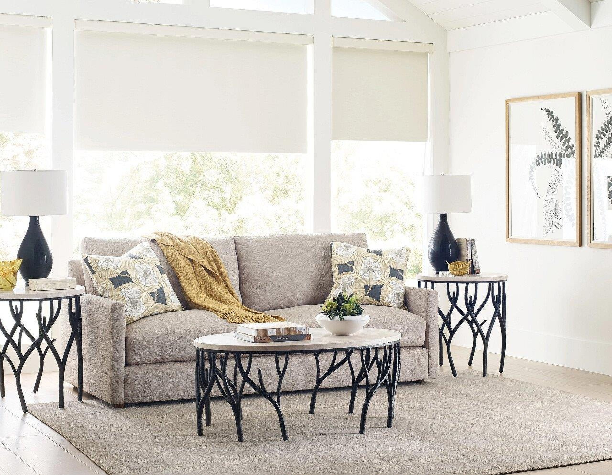 The appearance of Willow Occasional Table Set In Iron designed by Hammary in the modern / contemporary interior design. This iron piece of furniture  was selected by 1StopBedrooms from Willow Collection to add a touch of cosiness and style into your home. Sku: 202-912;202-916. Material: Metal.