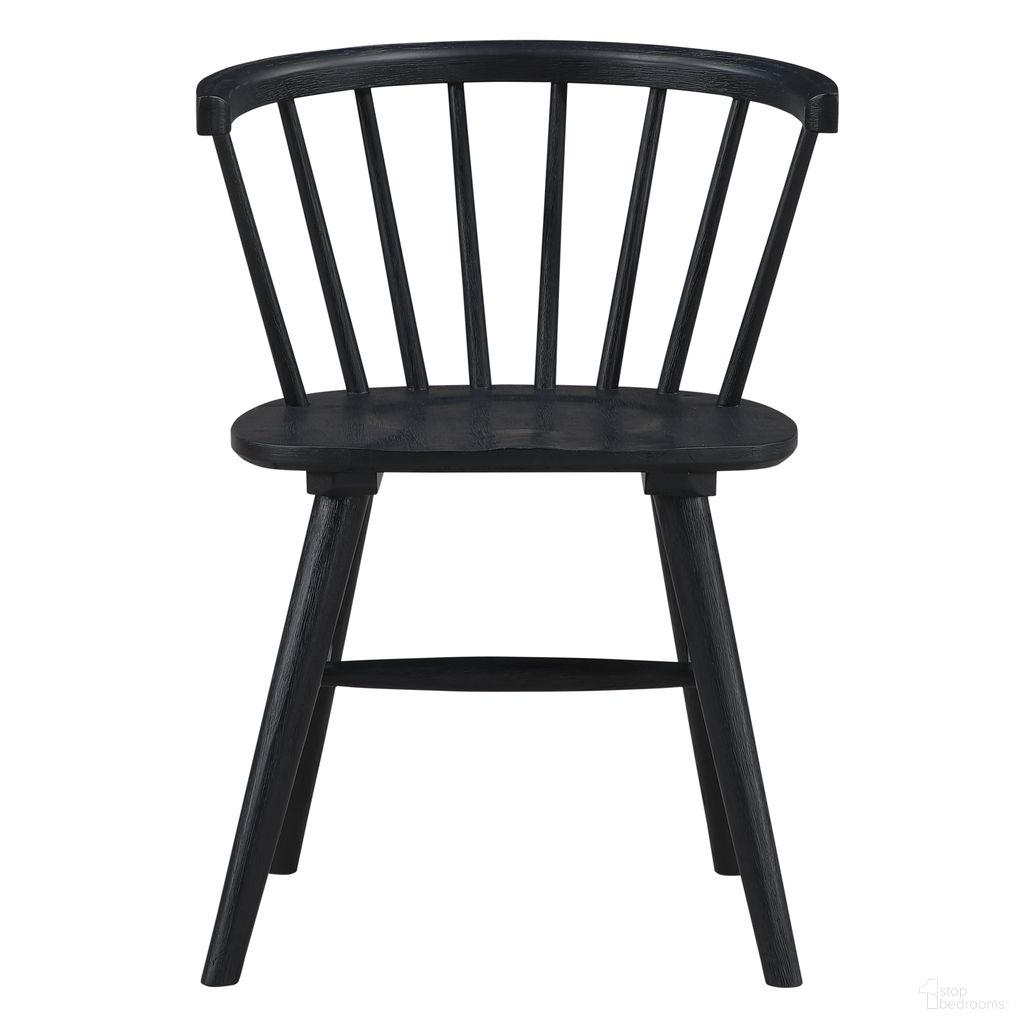 The appearance of Willow Solid Wood Dining Chair Set of 2 In Black designed by Steve Silver in the transitional interior design. This black piece of furniture was selected by 1StopBedrooms from Willow Collection to add a touch of cosiness and style into your home. Sku: WIL500KS. Material: MDF. Chair Type: Side Chair.