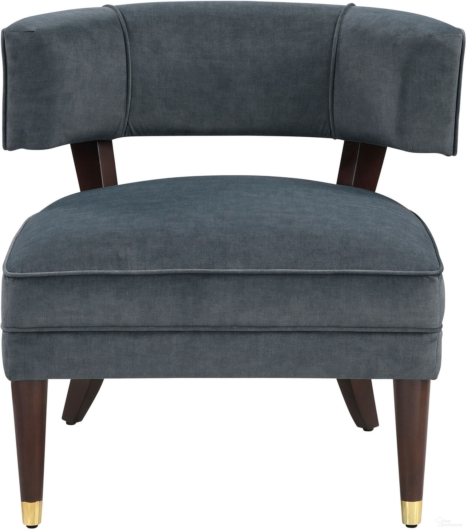 The appearance of Wilson Accent Chair In Gray designed by Homelegance in the transitional interior design. This gray piece of furniture was selected by 1StopBedrooms from Wilson Collection to add a touch of cosiness and style into your home. Sku: 1042DG-1. Material: Velvet.