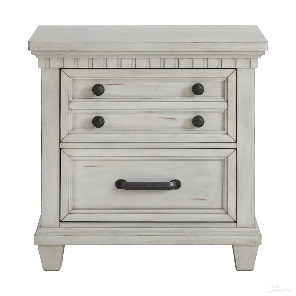 The appearance of Windom 2-Drawer Nightstand with USB In Antique White designed by Picket House in the traditional interior design. This antique white piece of furniture was selected by 1StopBedrooms from Windom Collection to add a touch of cosiness and style into your home. Sku: B-10530-7-NS. Material: Acacia.