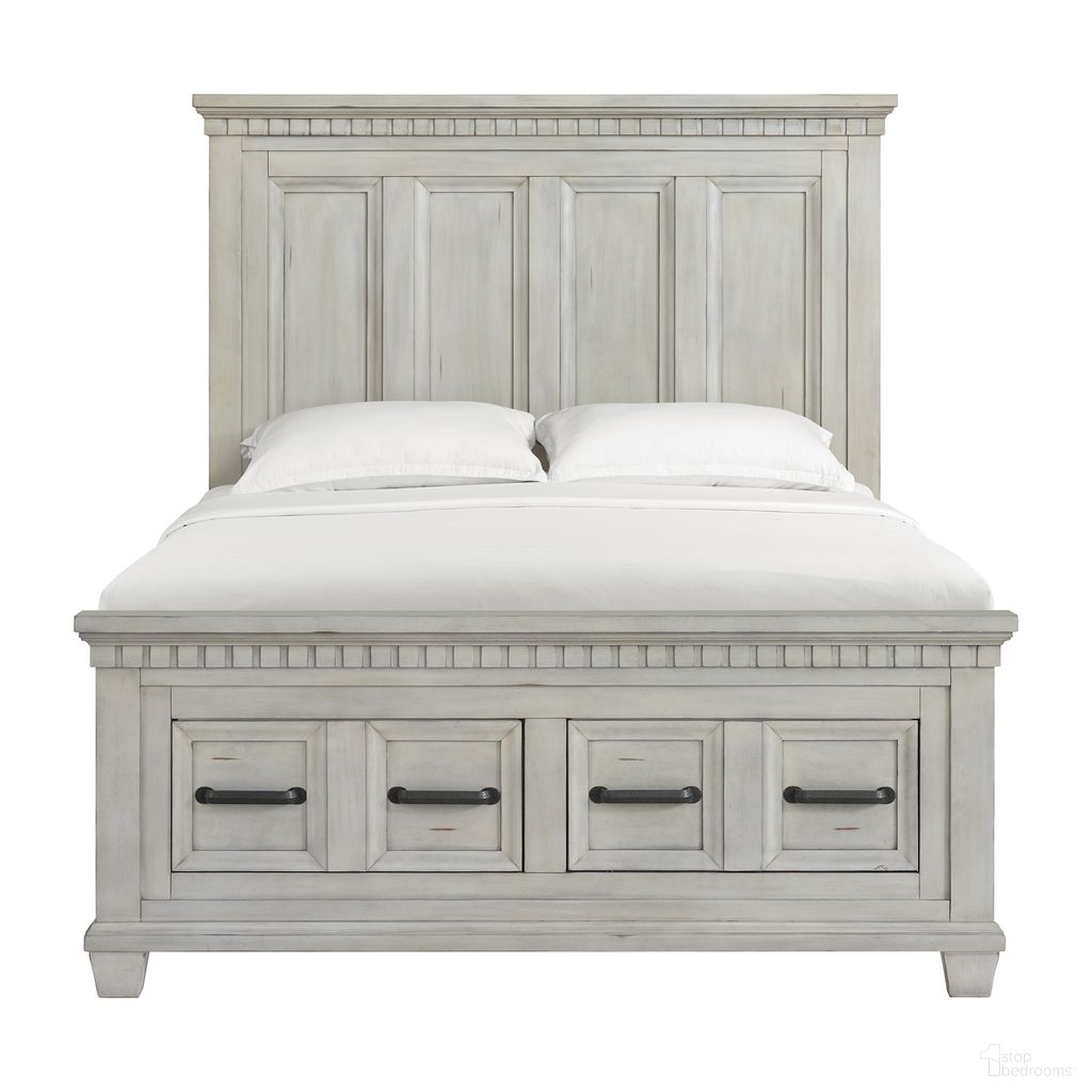 Windom Queen Storage Bed In Antique White