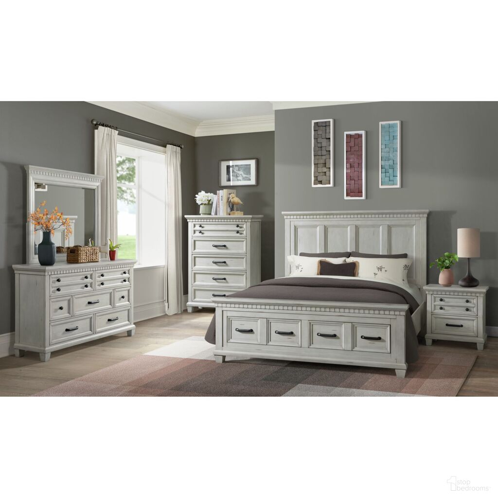 Windom Storage Bedroom Set In Antique White