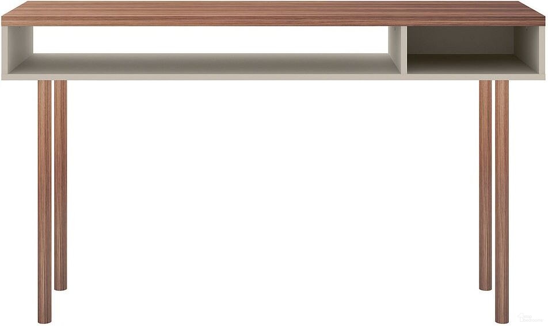 The appearance of Windsor 47.24 Modern Console Accent Table Entryway With 2 Shelves In Off White And Nature designed by Manhattan Comfort in the modern / contemporary interior design. This off white piece of furniture was selected by 1StopBedrooms from Windsor Collection to add a touch of cosiness and style into your home. Sku: 4LC1. Material: Melamine.