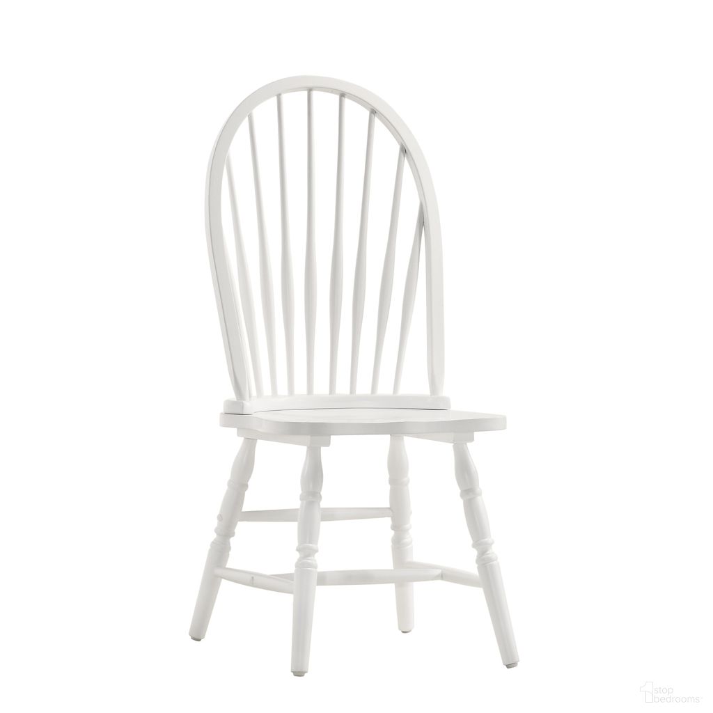 The appearance of Windsor Dining Chair In Pure White designed by Carolina Living in the traditional interior design. This pure white piece of furniture was selected by 1StopBedrooms from Windsor Collection to add a touch of cosiness and style into your home. Sku: 969PW. Material: Plywood. Chair Type: Side Chair.