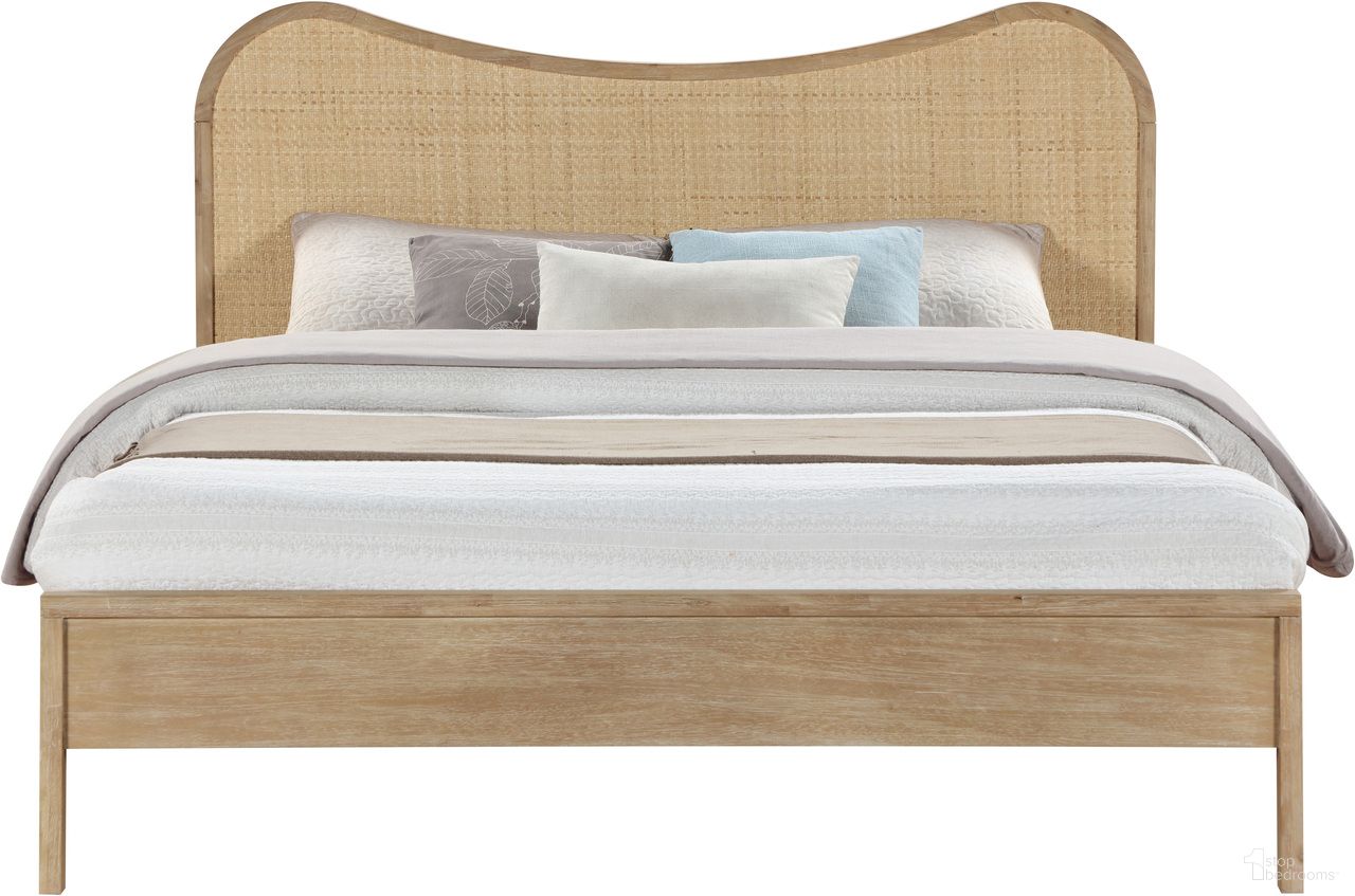 Windsor Rubberwood King Bed In Natural and Natural