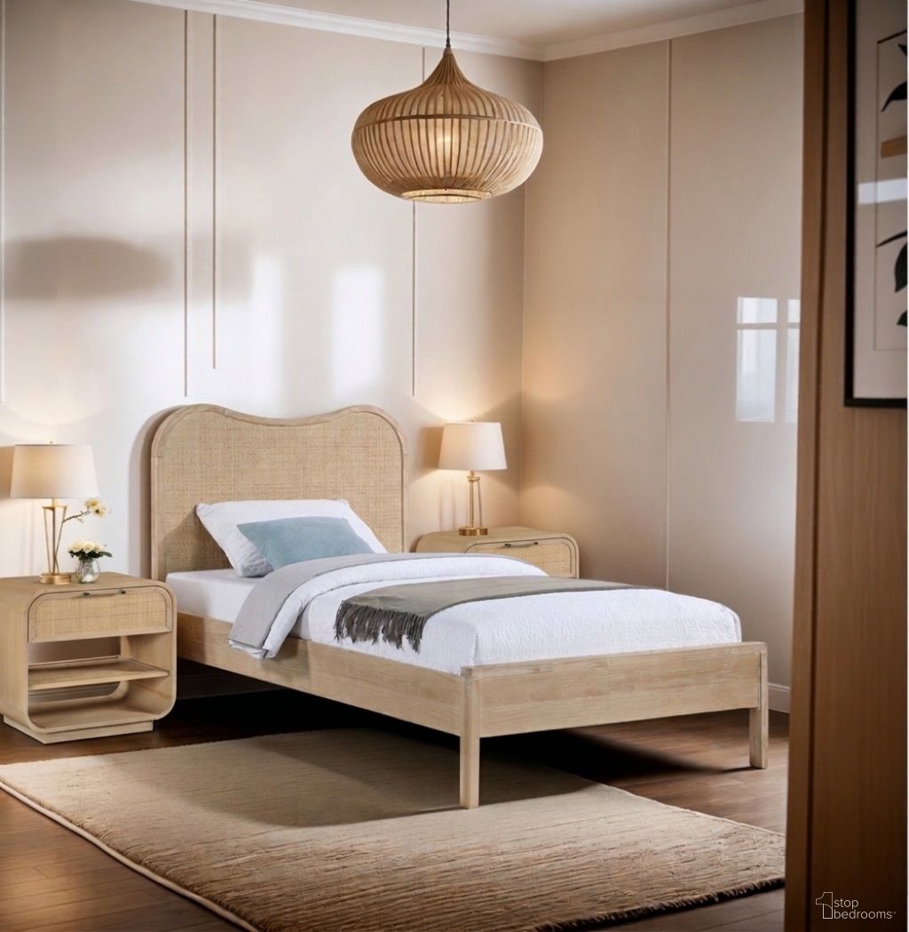 Windsor Rubberwood Youth Bedroom Set In Natural and Natural