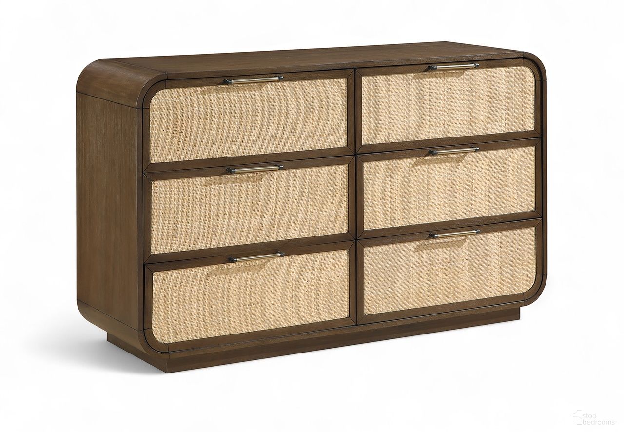The appearance of Windsor Solid Wood Dresser In Brown designed by Meridian in the transitional interior design. This brown piece of furniture was selected by 1StopBedrooms from Windsor Collection to add a touch of cosiness and style into your home. Sku: 66072Brown-D. Material: Cane.