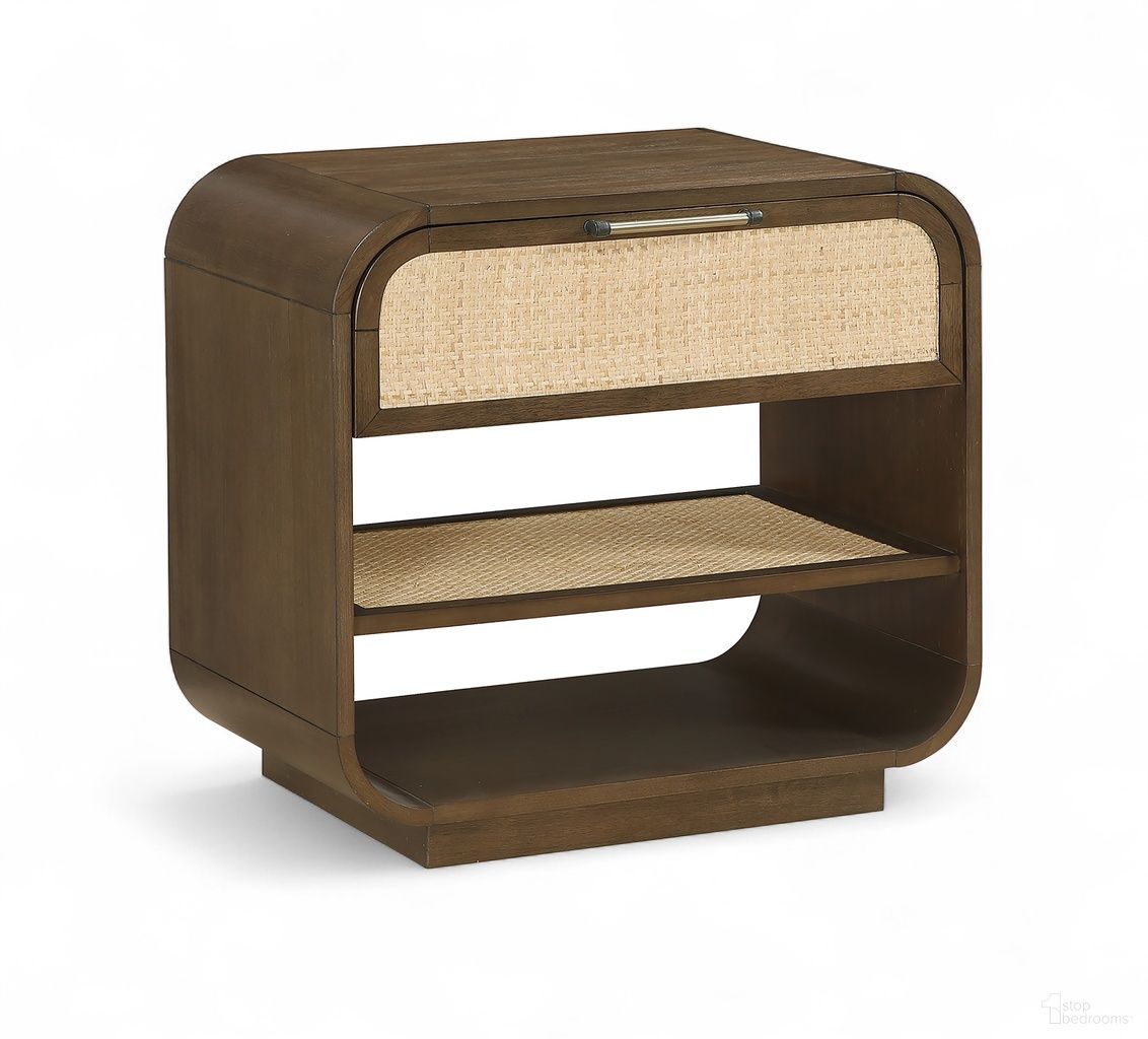 Windsor Solid Wood Nightstand In Brown