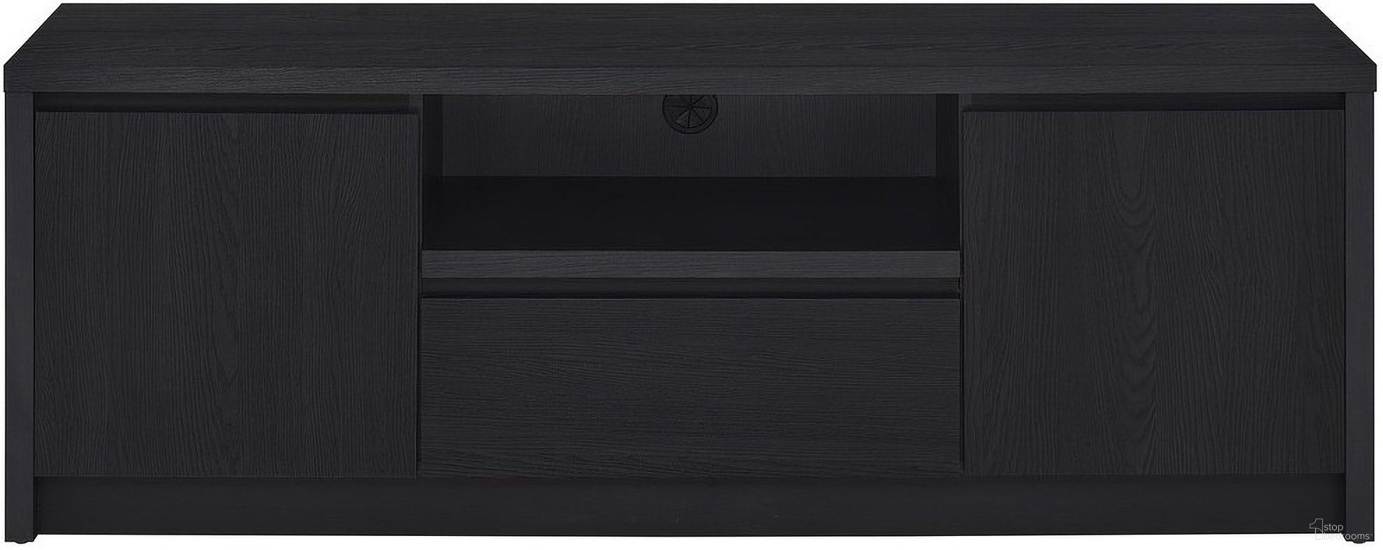 The appearance of Winfield 60 Inch 2-Door TV Stand Media Console In Black designed by Coaster in the modern / contemporary interior design. This black piece of furniture was selected by 1StopBedrooms from Winfield Collection to add a touch of cosiness and style into your home. Sku: 706222. Material: Particle Board.