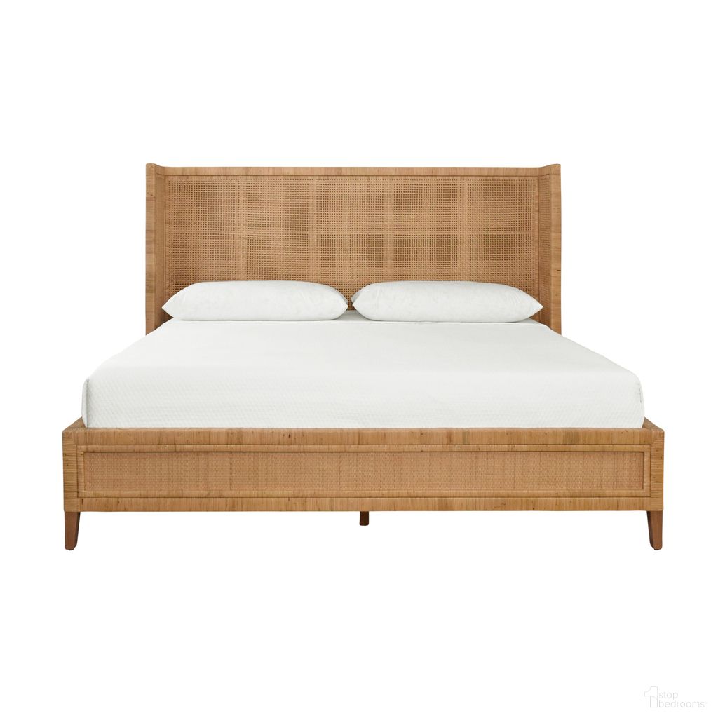 Winged Platform King Bed In Brown