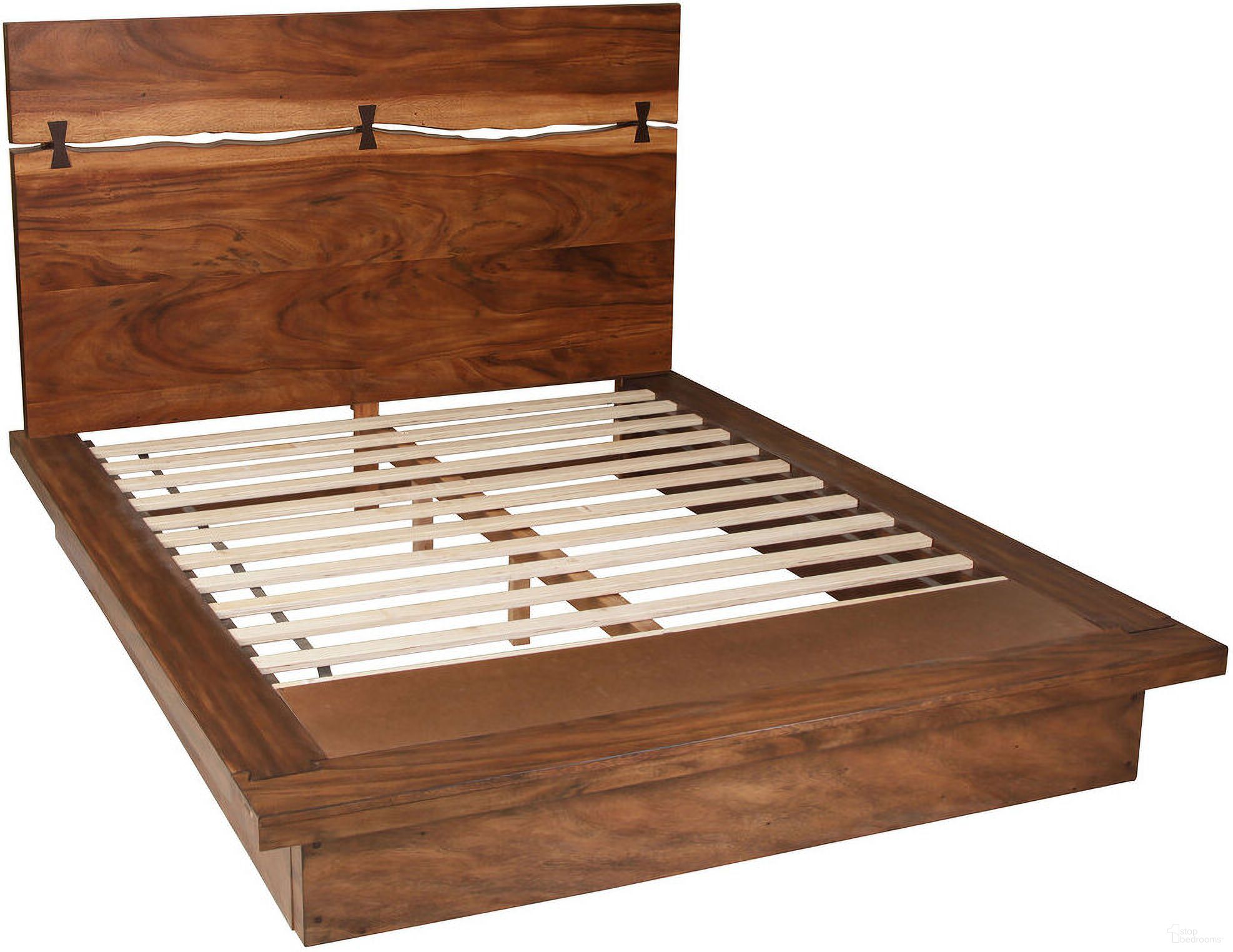 The appearance of Winslow California King Bed Smokey Walnut and Coffee Bean designed by Coaster in the country / farmhouse interior design. This smokey walnut piece of furniture  was selected by 1StopBedrooms from Winslow Collection to add a touch of cosiness and style into your home. Sku: 223250KWB1;223250KWB2. Bed Type: Platform Bed. Material: Wood. Bed Size: California King.