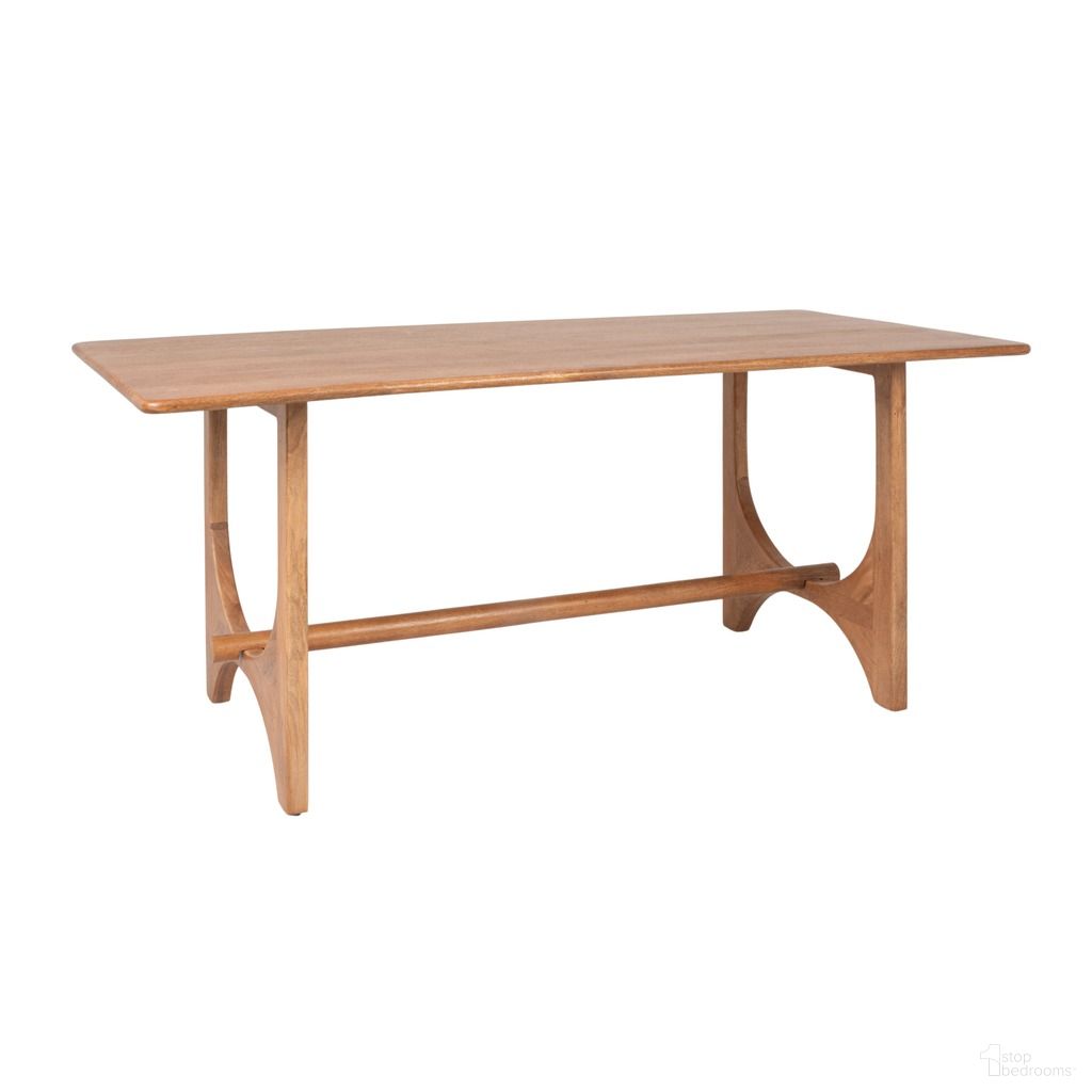 The appearance of Winslow Mango Wood Rectangular Dining Table with Wishbone Base In Walnut designed by Rowena Interiors in the modern / contemporary interior design. This walnut piece of furniture was selected by 1StopBedrooms from Winslow Collection to add a touch of cosiness and style into your home. Sku: EC2239. Table Base Style: Trestle. Table Top Shape: Rectangular. Size: 35" x 71". Material: Mango Wood.