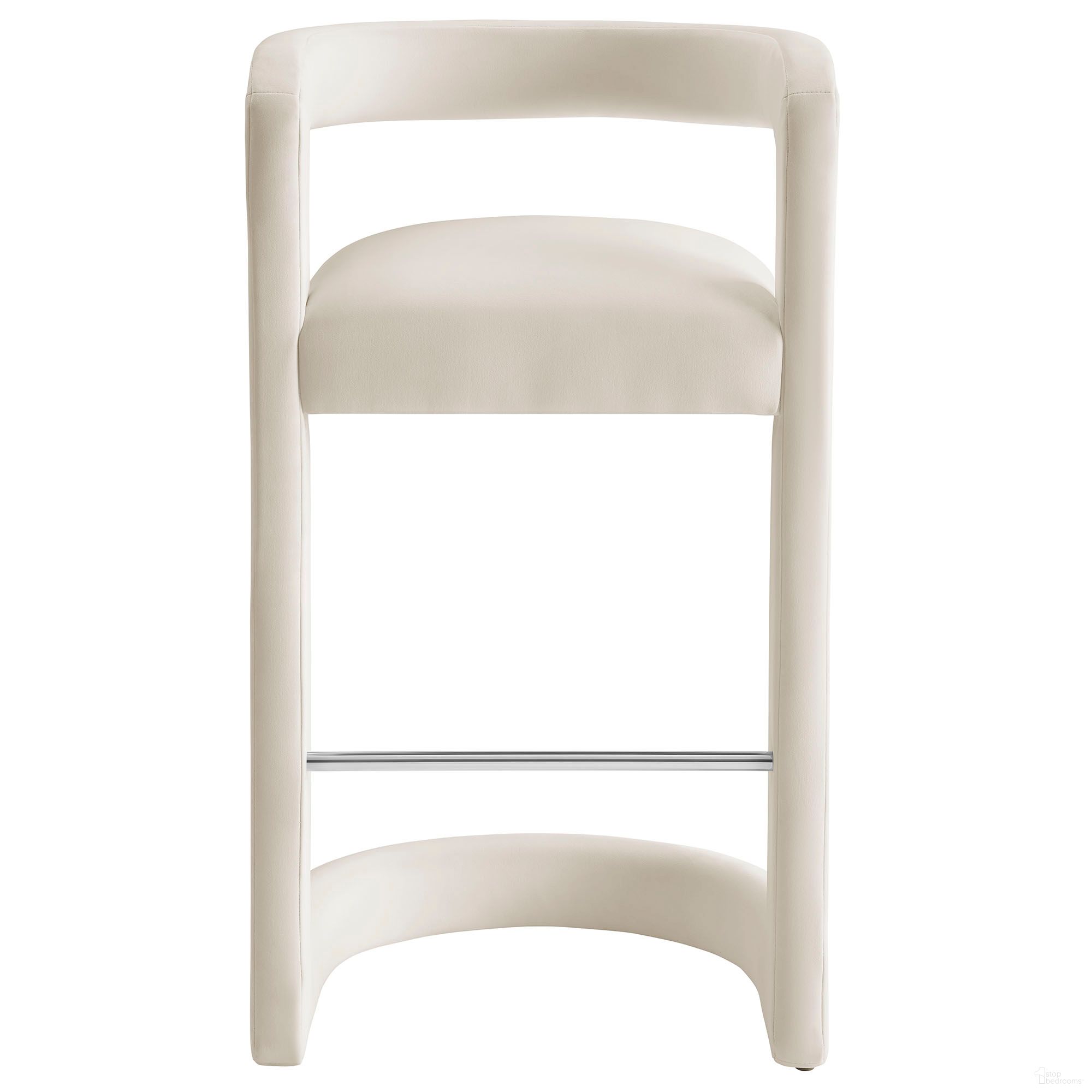 The appearance of Winslow Performance Velvet Barstool In Alabaster designed by Modway in the modern / contemporary interior design. This alabaster piece of furniture was selected by 1StopBedrooms from Winslow Collection to add a touch of cosiness and style into your home. Sku: EEI-7108-ALA. Material: Velvet.