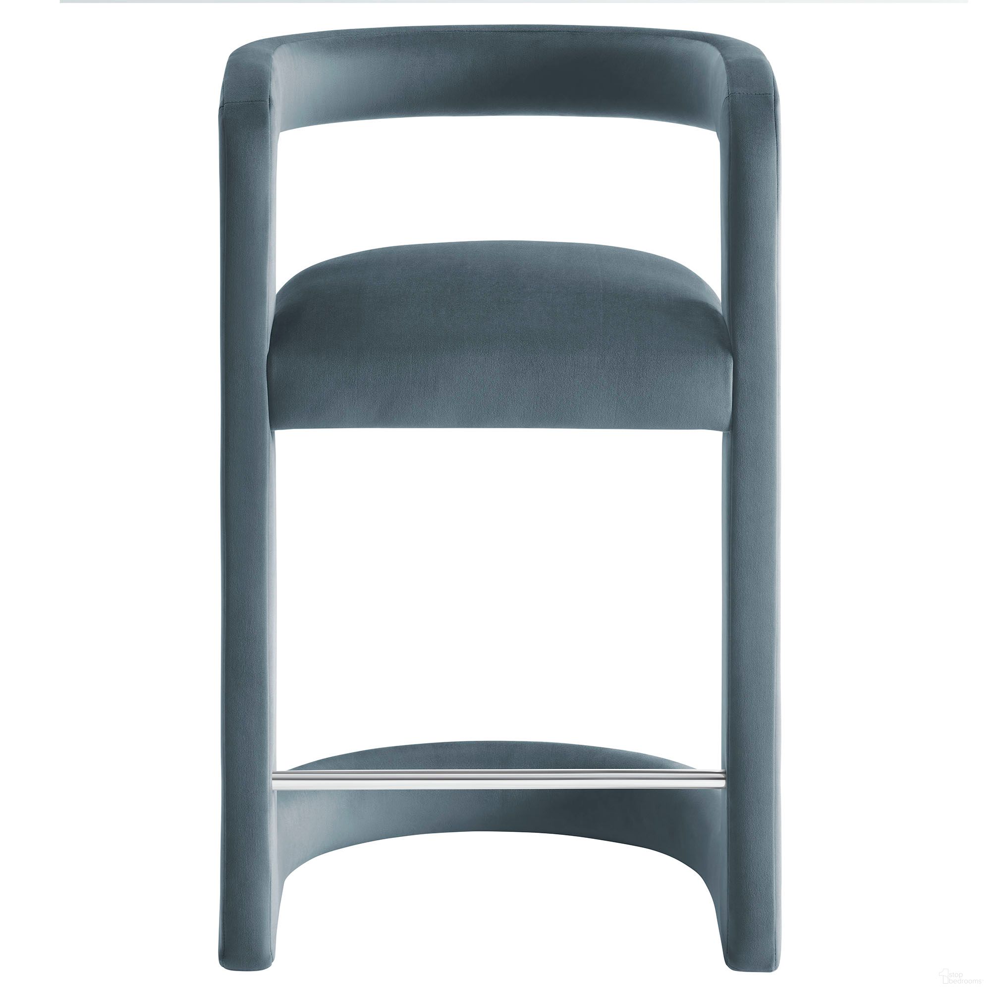 The appearance of Winslow Performance Velvet Counter Stool In Cadet Blue designed by Modway in the modern / contemporary interior design. This cadet blue piece of furniture was selected by 1StopBedrooms from Winslow Collection to add a touch of cosiness and style into your home. Sku: EEI-7107-CAB. Material: Velvet.
