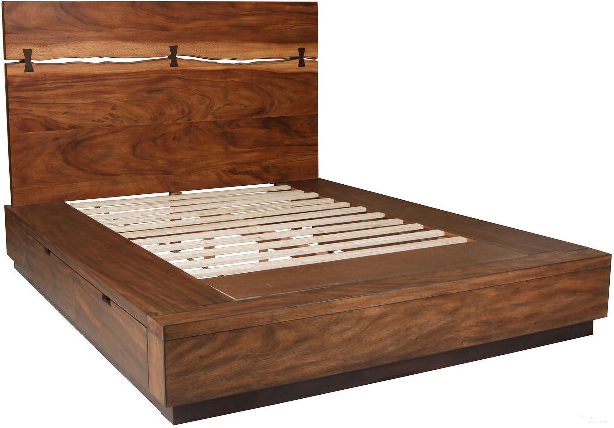The appearance of Winslow Storage Queen Bed Smokey Walnut and Coffee Bean designed by Coaster in the country / farmhouse interior design. This smokey walnut piece of furniture was selected by 1StopBedrooms from Winslow Collection to add a touch of cosiness and style into your home. Sku: 223250SQB1;223250SQB2;223250SQB3. Bed Type: Storage Bed. Material: Wood. Bed Size: Queen.