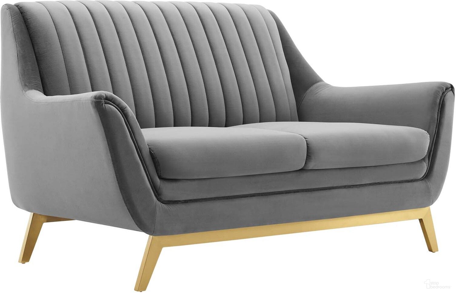 The appearance of Winsome Channel Tufted Performance Velvet Loveseat In Gray designed by Modway in the modern / contemporary interior design. This gray piece of furniture was selected by 1StopBedrooms from Winsome Collection to add a touch of cosiness and style into your home. Sku: EEI-4408-GRY. Material: Velvet.