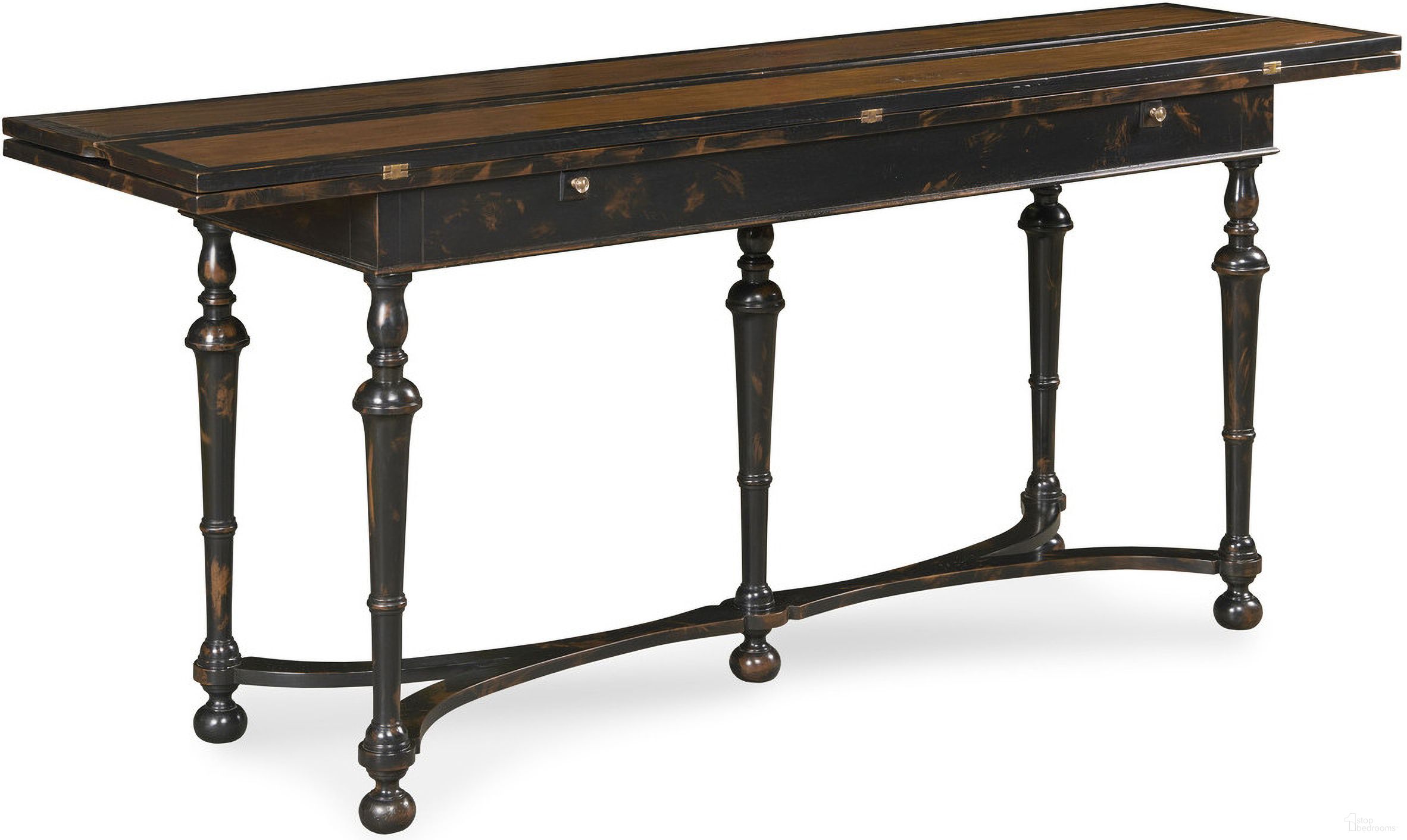 Winston Flip-Top Console Table In Mahogany