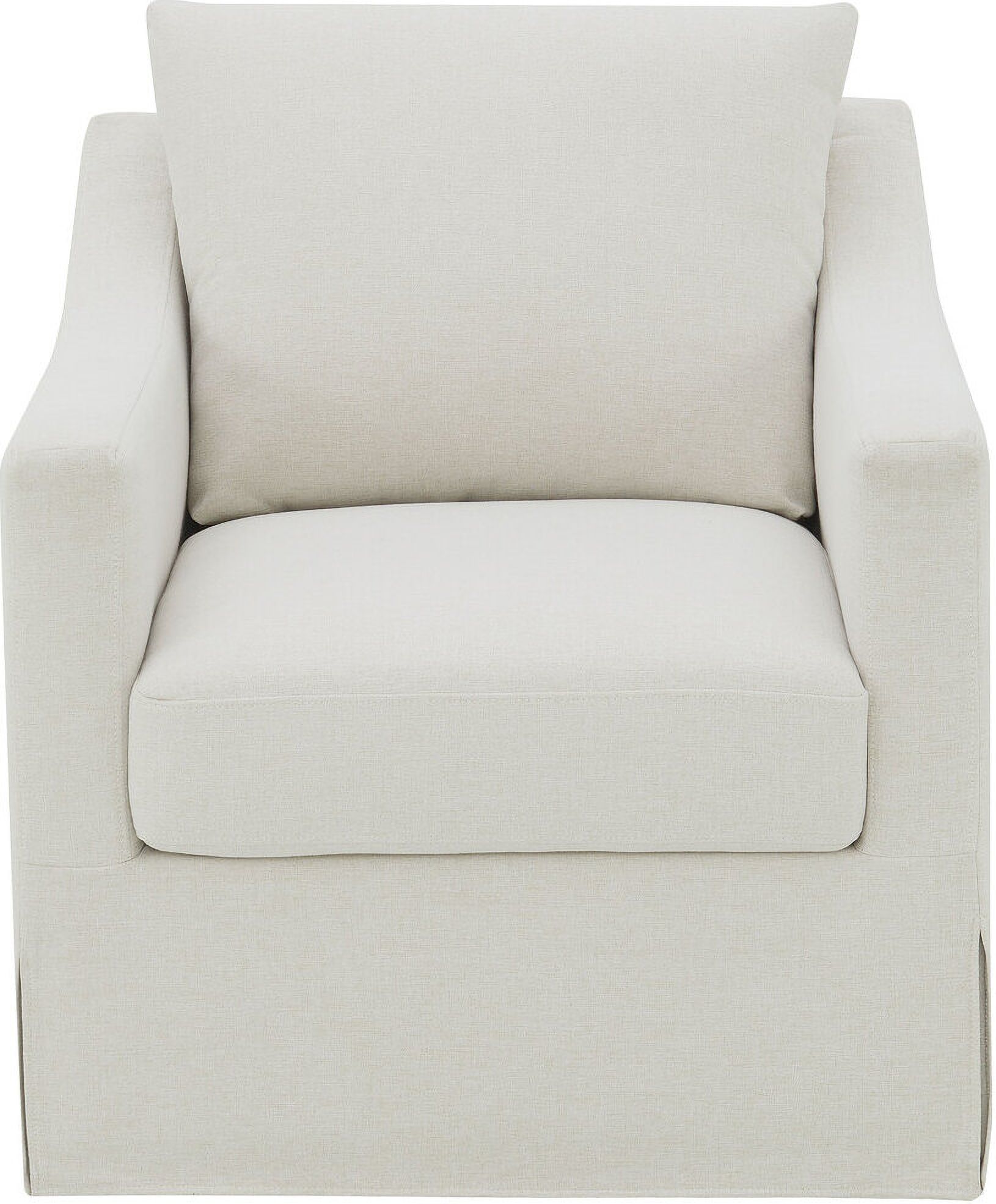 The appearance of Winter Upholstered Sloped Arm Accent Swivel Chair In Beige designed by Coaster in the transitional interior design. This beige piece of furniture was selected by 1StopBedrooms from Winter Collection to add a touch of cosiness and style into your home. Sku: 904133. Material: Polyester.