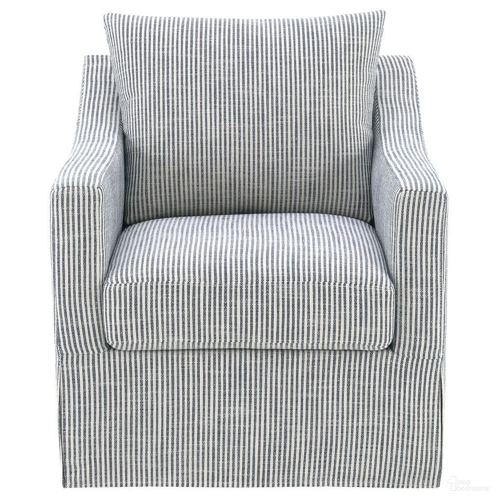 The appearance of Winter Upholstered Sloped Arm Accent Swivel Chair In Grey designed by Coaster in the transitional interior design. This grey piece of furniture  was selected by 1StopBedrooms from Winter Collection to add a touch of cosiness and style into your home. Sku: 904137. Material: Polyester.