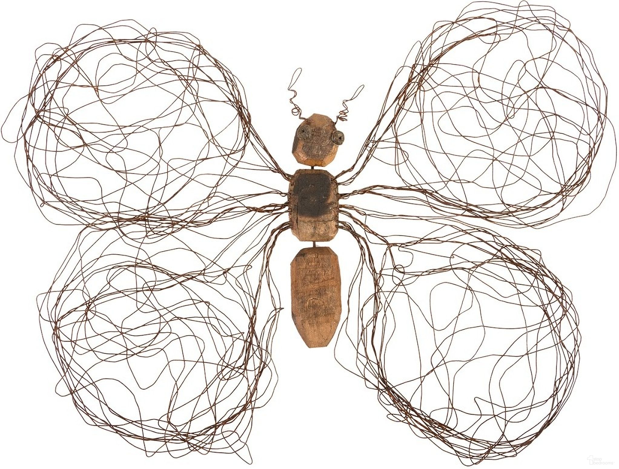 Wire Wing Butterfly In Brown