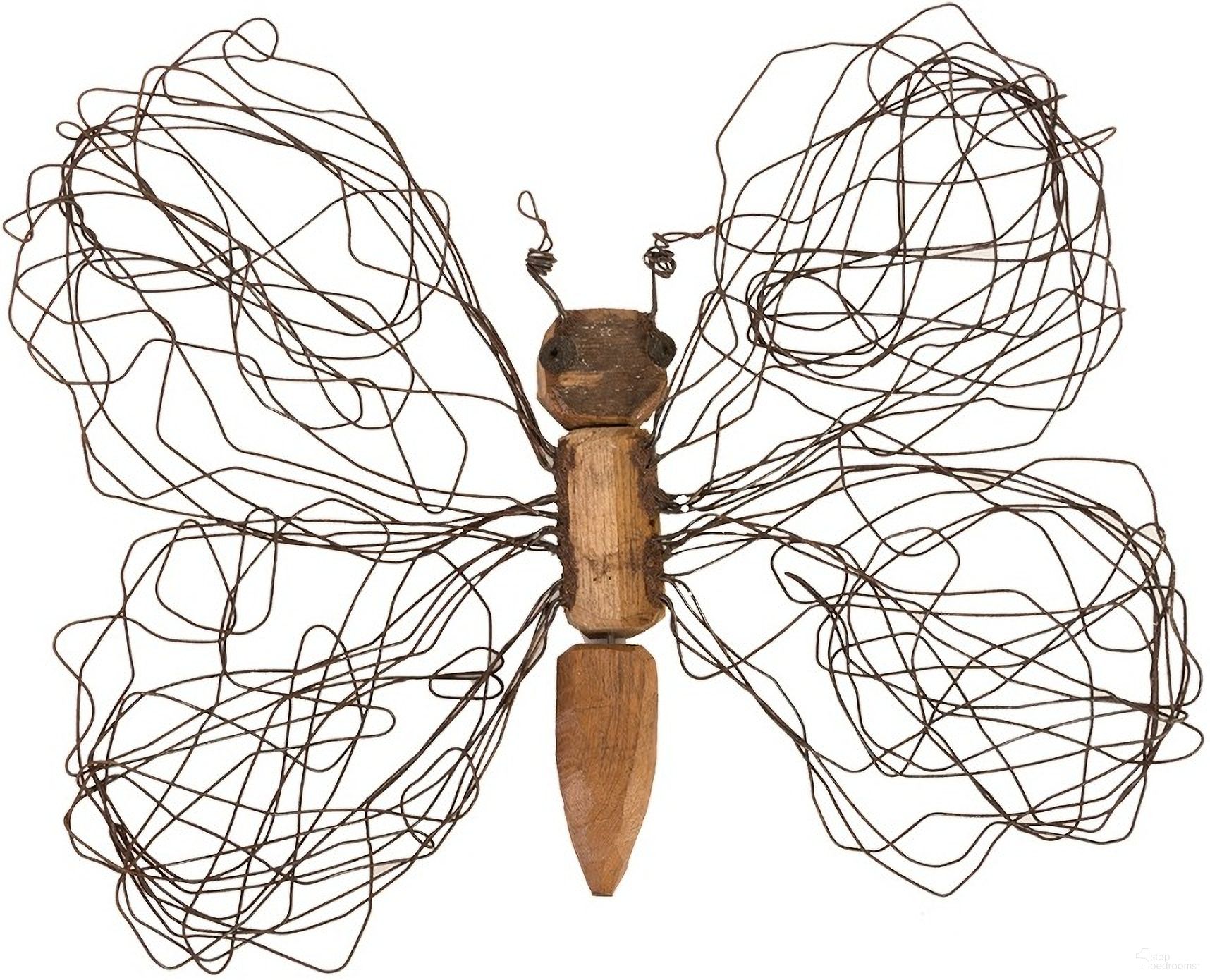 Wire Wing Butterfly Wall Art In Brown TH76840
