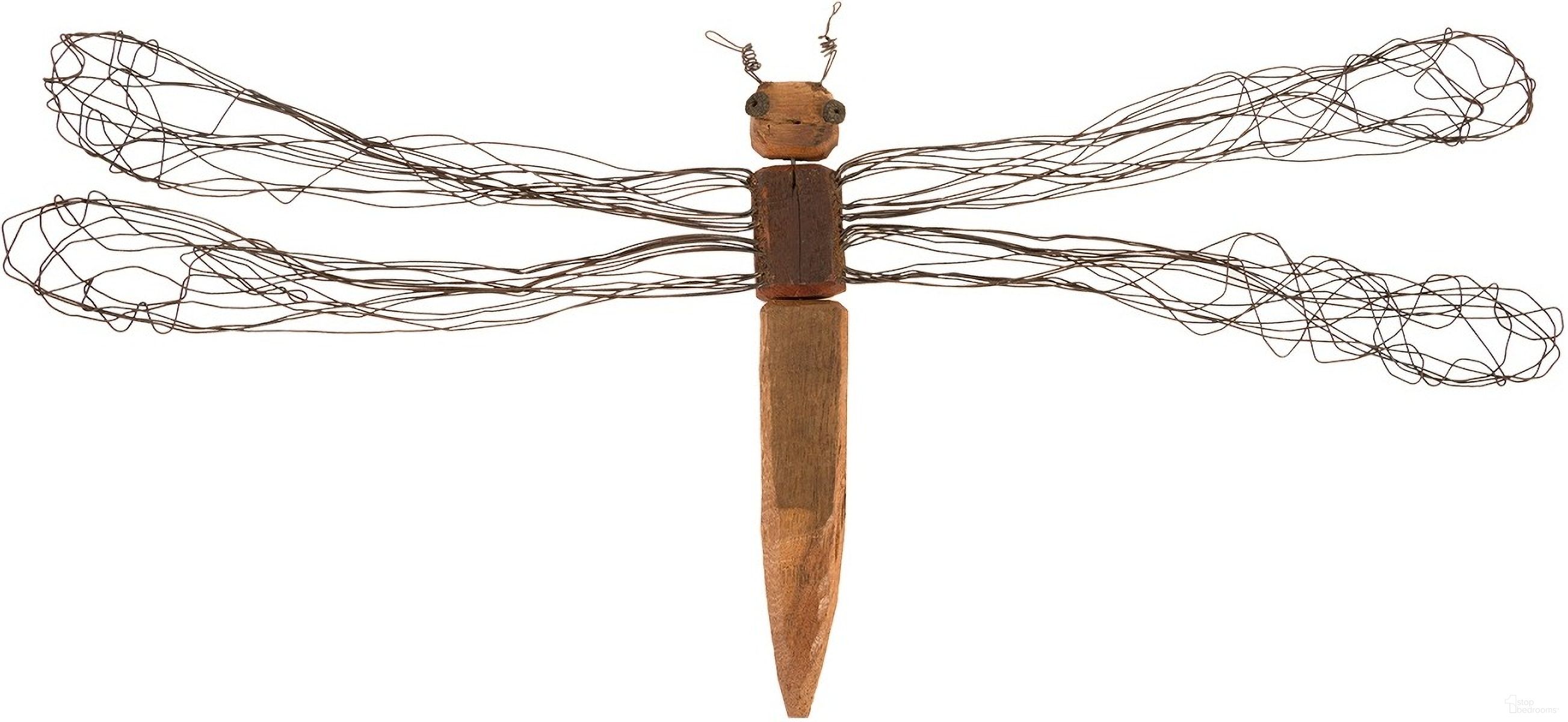 Wire Wing Dragonfly In Brown TH76844
