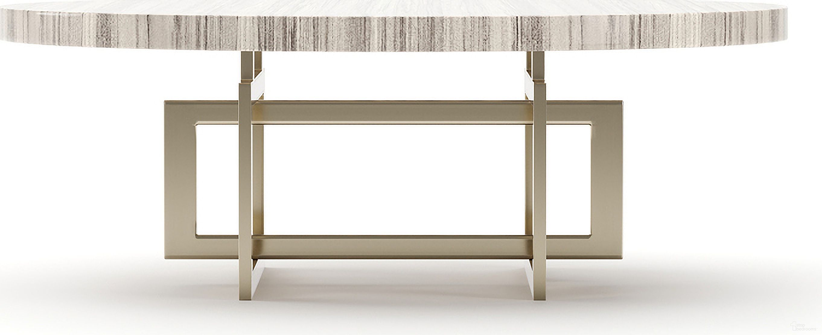 The appearance of Wish You Were Here 48 Inch Light Round Cocktail Table In Cream designed by Caracole in the modern / contemporary interior design. This cream piece of furniture was selected by 1StopBedrooms from Wish You Were Here Collection to add a touch of cosiness and style into your home. Sku: CLA-425V-4022. Material: Stone.