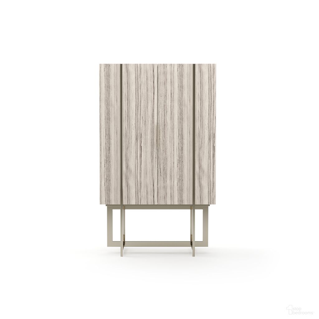 The appearance of Wish You Were Here Bar Cabinet In Gray designed by Caracole in the modern / contemporary interior design. This gray piece of furniture  was selected by 1StopBedrooms from Wish You Were Here Collection to add a touch of cosiness and style into your home. Sku: CLA-425V-512. Material: Stone.