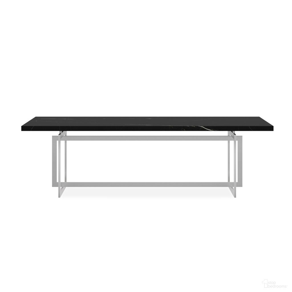 The appearance of Wish You Were Here Dining Table In Black designed by Caracole in the modern / contemporary interior design. This black piece of furniture was selected by 1StopBedrooms from Wish You Were Here Collection to add a touch of cosiness and style into your home. Sku: CLA-424-2010B;MBL-424-002T. Table Base Style: Trestle. Material: Metal. Table Top Shape: Rectangular. Size: 44" x 100".