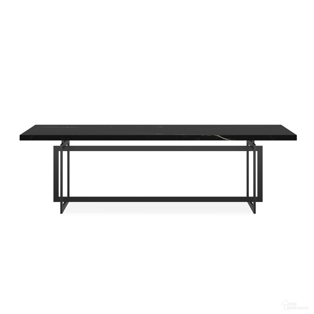 The appearance of Wish You Were Here Dining Table In Black designed by Caracole in the modern / contemporary interior design. This black piece of furniture was selected by 1StopBedrooms from Wish You Were Here Collection to add a touch of cosiness and style into your home. Sku: CLA-424-209B;MBL-424-002T. Table Base Style: Trestle. Material: Metal. Table Top Shape: Rectangular. Size: 44" x 100".