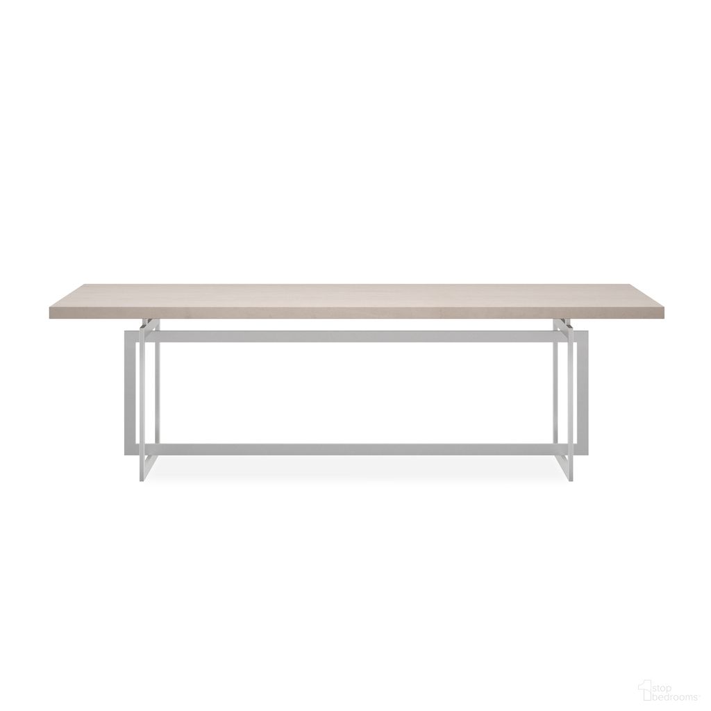 The appearance of Wish You Were Here Dining Table In Cream designed by Caracole in the modern / contemporary interior design. This cream piece of furniture  was selected by 1StopBedrooms from Wish You Were Here Collection to add a touch of cosiness and style into your home. Sku: CLA-424-2010B;MBL-424-003T. Table Base Style: Trestle. Material: Metal. Table Top Shape: Rectangular. Size: 44" x 100".