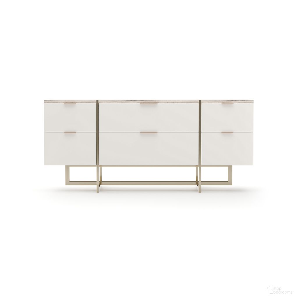 The appearance of Wish You Were Here Dresser In White designed by Caracole in the modern / contemporary interior design. This white piece of furniture was selected by 1StopBedrooms from Wish You Were Here Collection to add a touch of cosiness and style into your home. Sku: CLA-425V-031. Material: Stone.