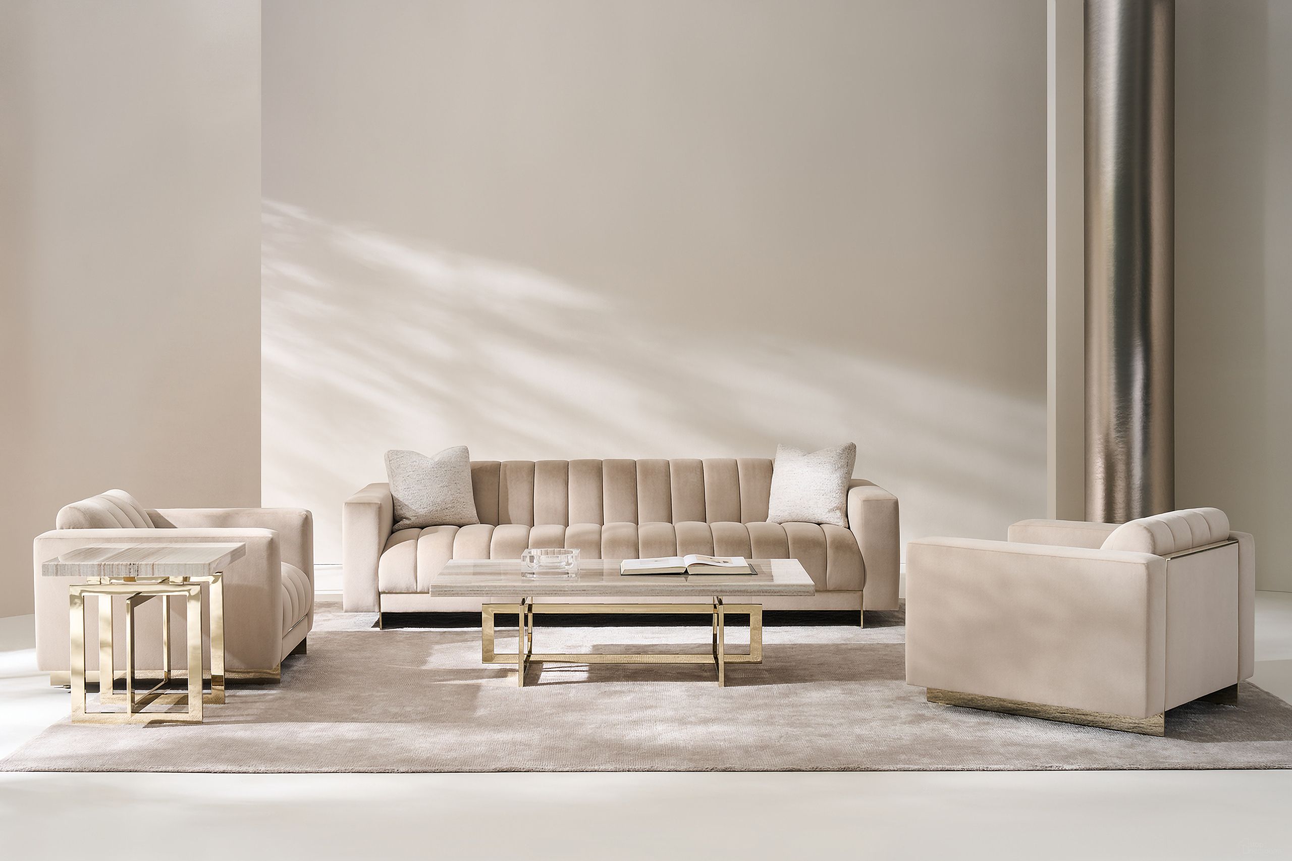 The appearance of Wish You Were Here Occasional Table Set In Gray designed by Caracole in the modern / contemporary interior design. This gray piece of furniture  was selected by 1StopBedrooms from Wish You Were Here Collection to add a touch of cosiness and style into your home. Sku: CLA-424-403;CLA-424-413. Material: Metal.