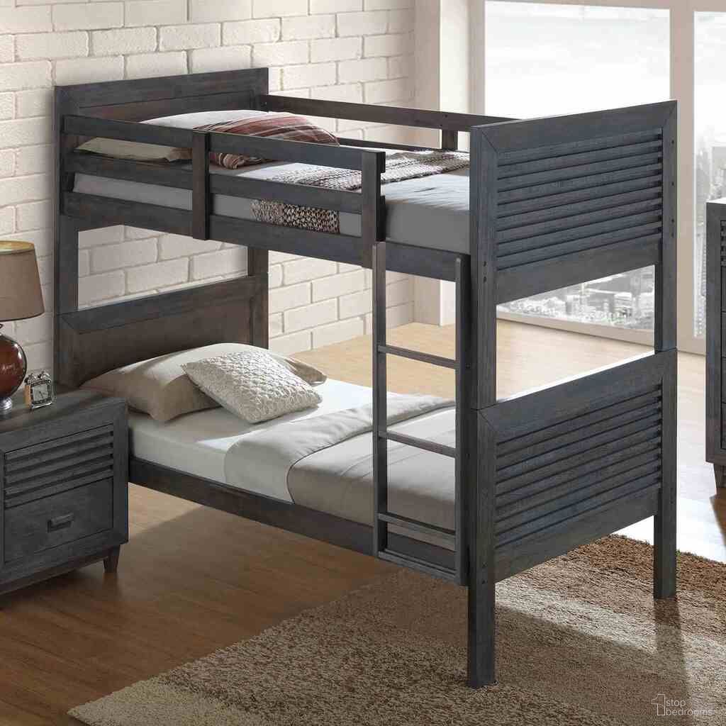 The appearance of Witham Twin Over Full Bunk Bed In Charcoal Brown designed by Furniture of America in the transitional interior design. This brown charcoal piece of furniture was selected by 1StopBedrooms from Witham Collection to add a touch of cosiness and style into your home. Sku: FM-BK108DB-F-1;FM-BK108DB-F-2;FM-BK108DB-F-3. Bed Type: Bunk Bed. Bed Size: Twin Over Full. Material: Solid Hardwood.