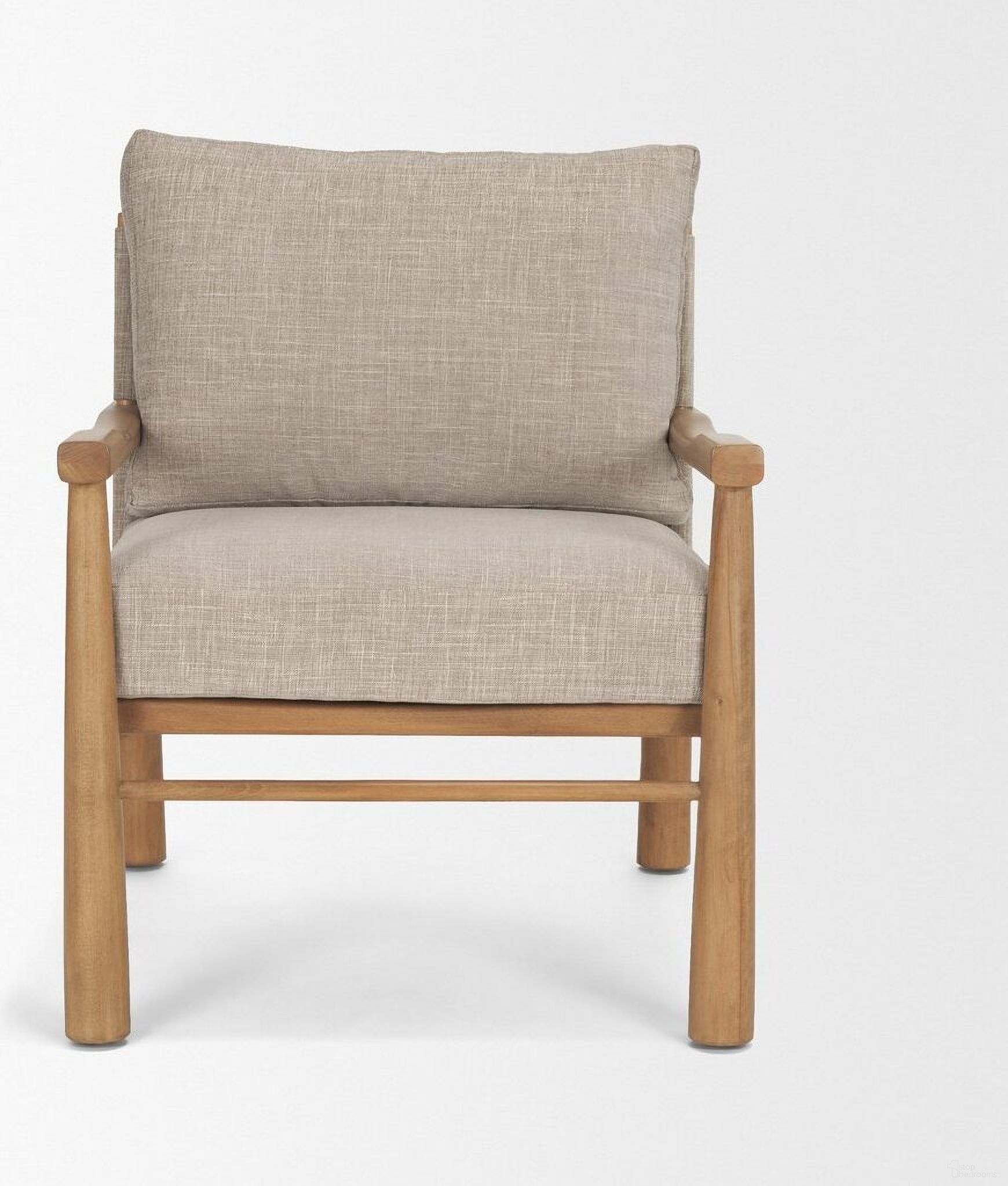 The appearance of Witton Accent Lounge Chair with Fabric and Beech Wood Frame In Gray and Light Brown designed by Mercana in the country / farmhouse interior design. This light brown and gray piece of furniture was selected by 1StopBedrooms from Witton Collection to add a touch of cosiness and style into your home. Sku: 71177. Material: Beech.