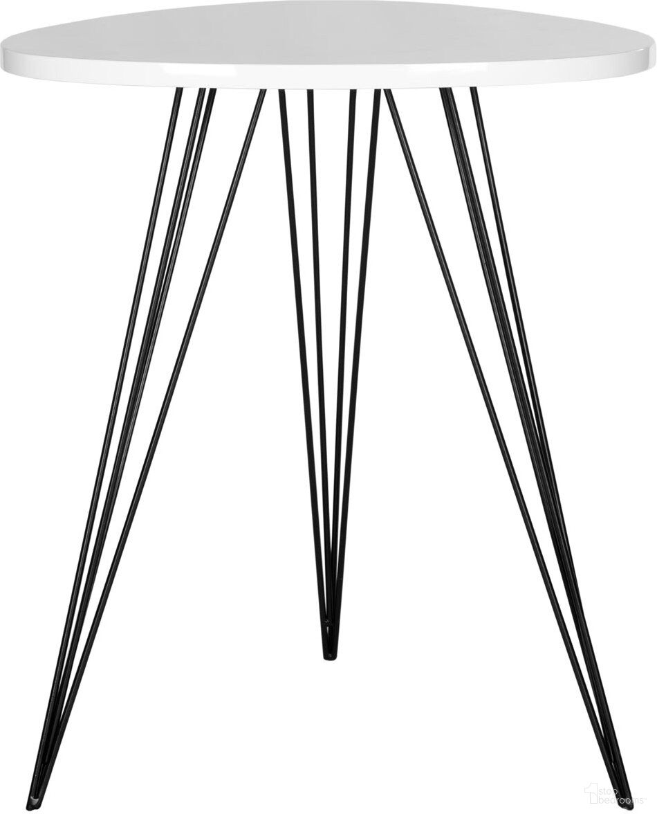 The appearance of Wolcott Black and White Lacquer Side Table designed by Safavieh in the modern / contemporary interior design. This white and black piece of furniture  was selected by 1StopBedrooms from Wolcott Collection to add a touch of cosiness and style into your home. Sku: FOX4207A. Material: Iron.